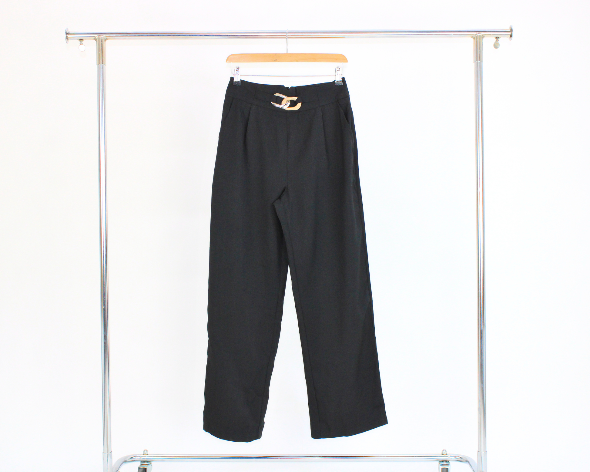 9021 Pantalón con cinto hebilla metalica