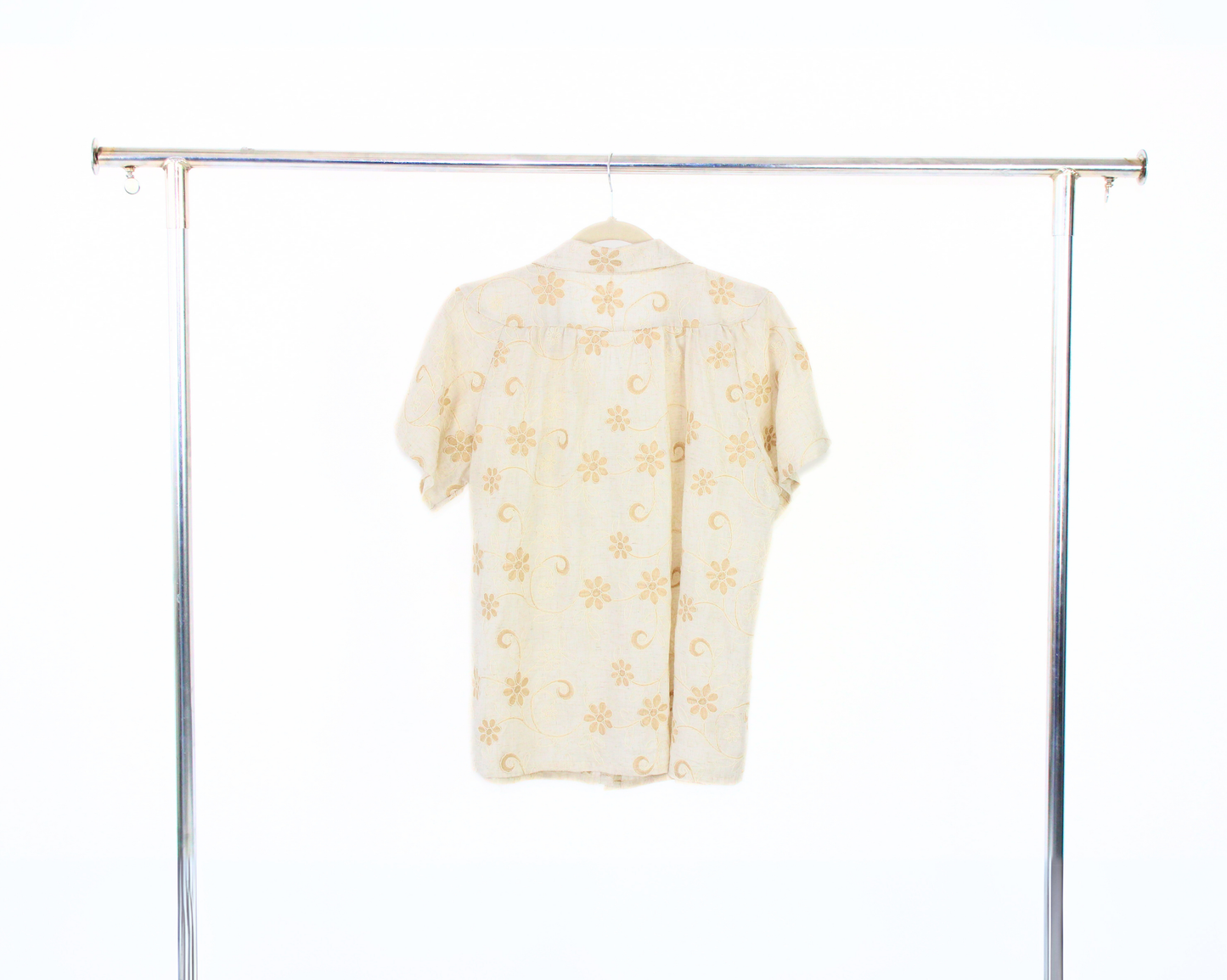 12630 Blusa De Algodón Bordado Flores