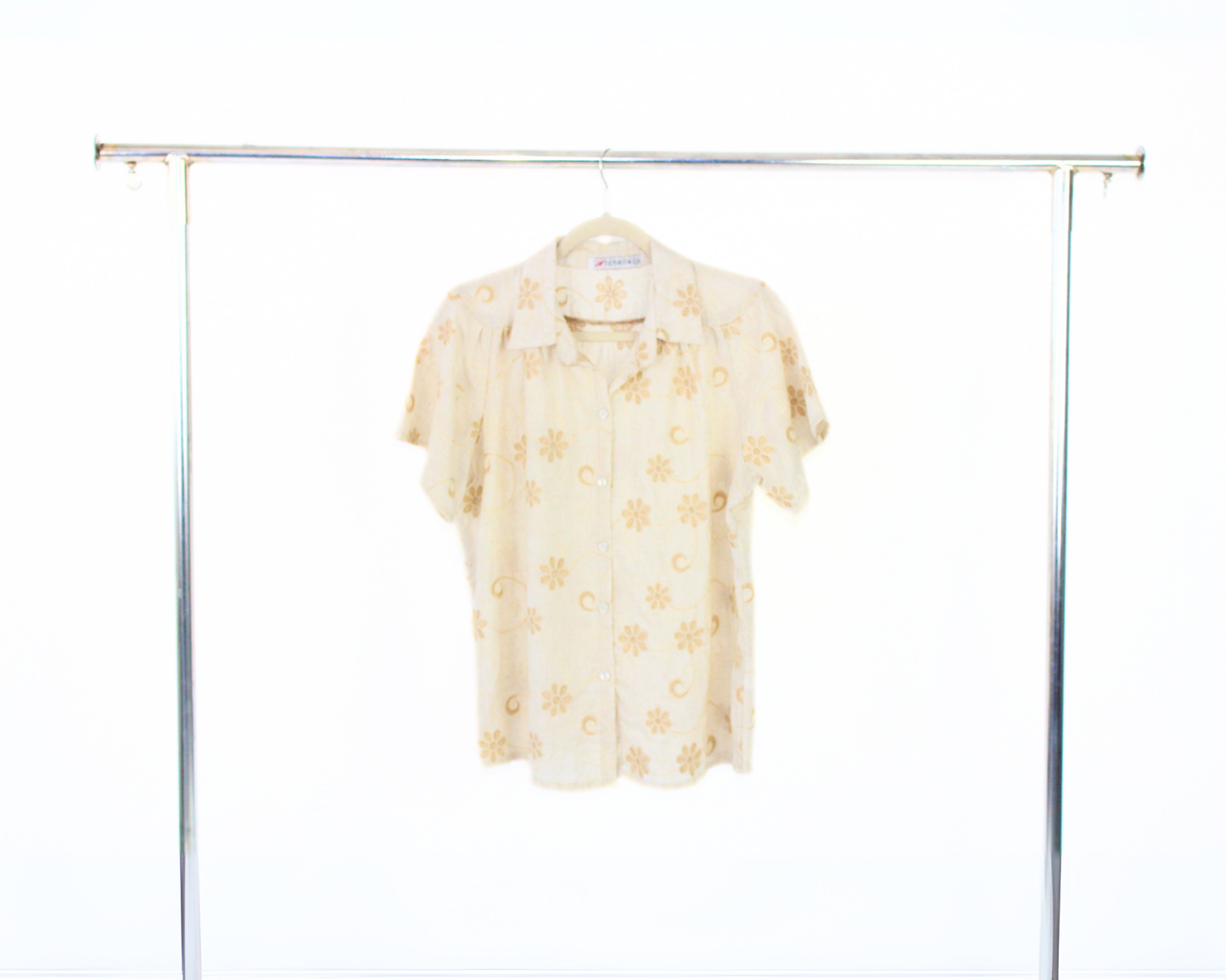 12630 Blusa De Algodón Bordado Flores