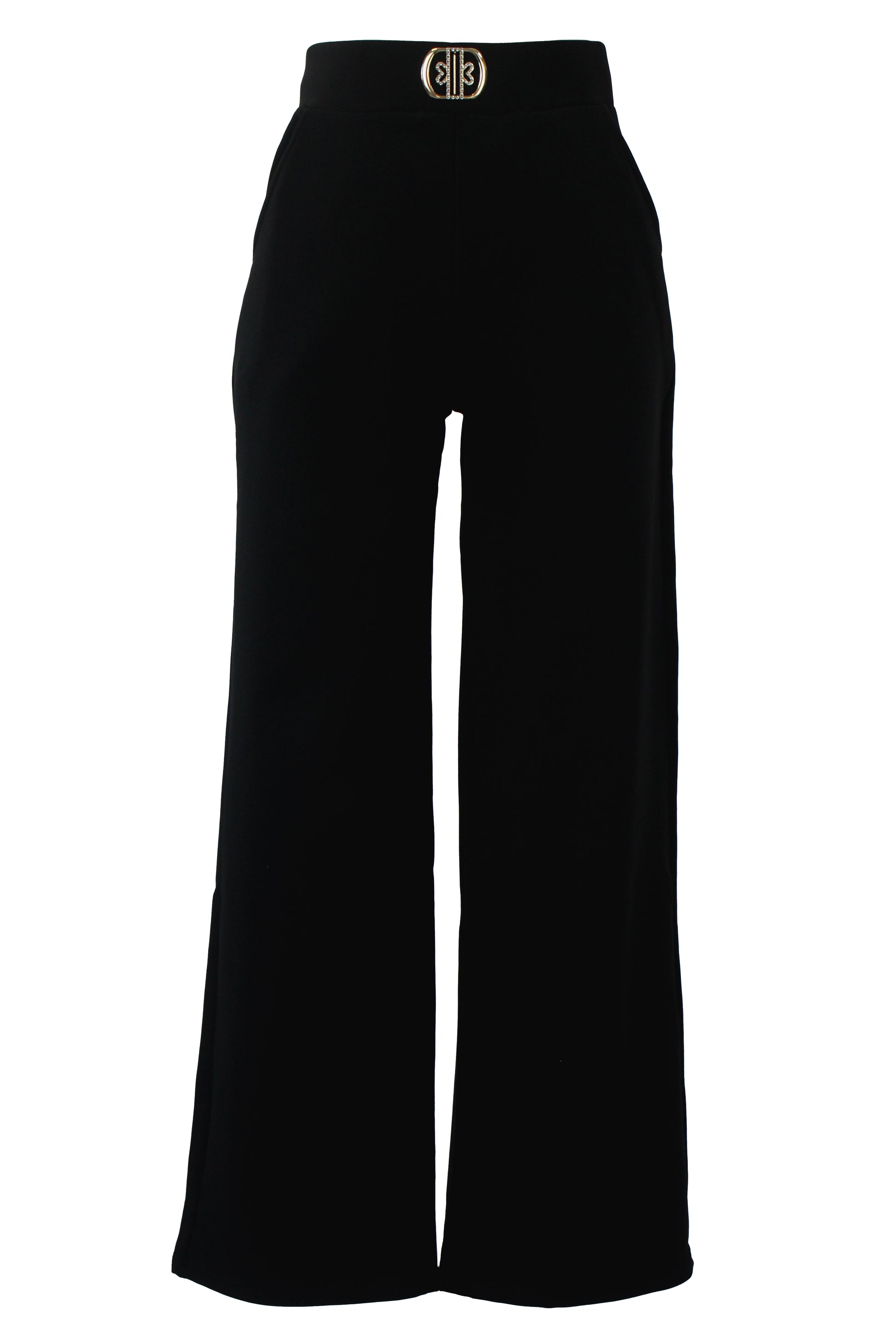 S-82 Pantalon Pierna Recta Hebillas Corazones Brillos