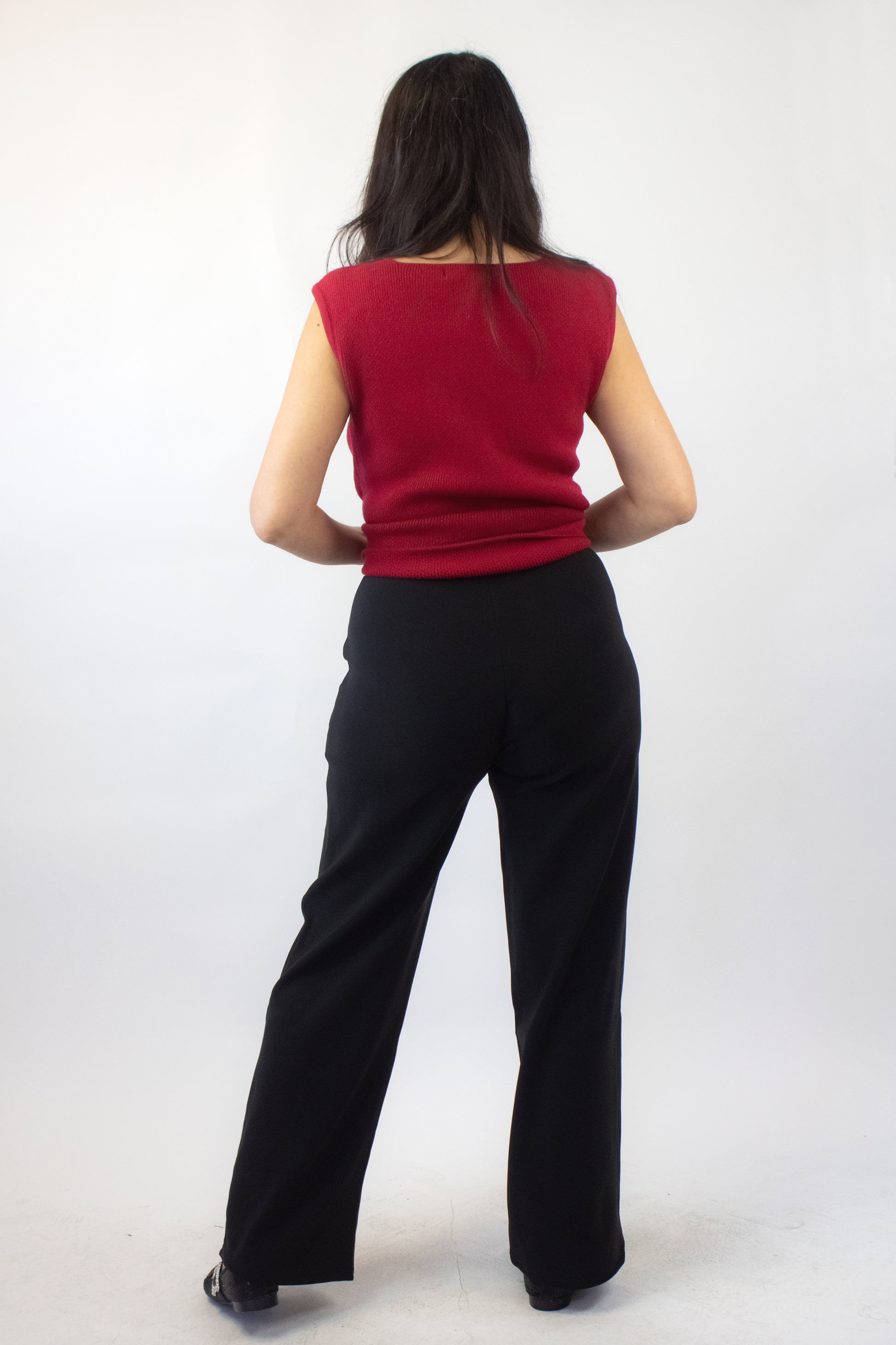 S-82 Pantalon Pierna Recta Hebillas Corazones Brillos