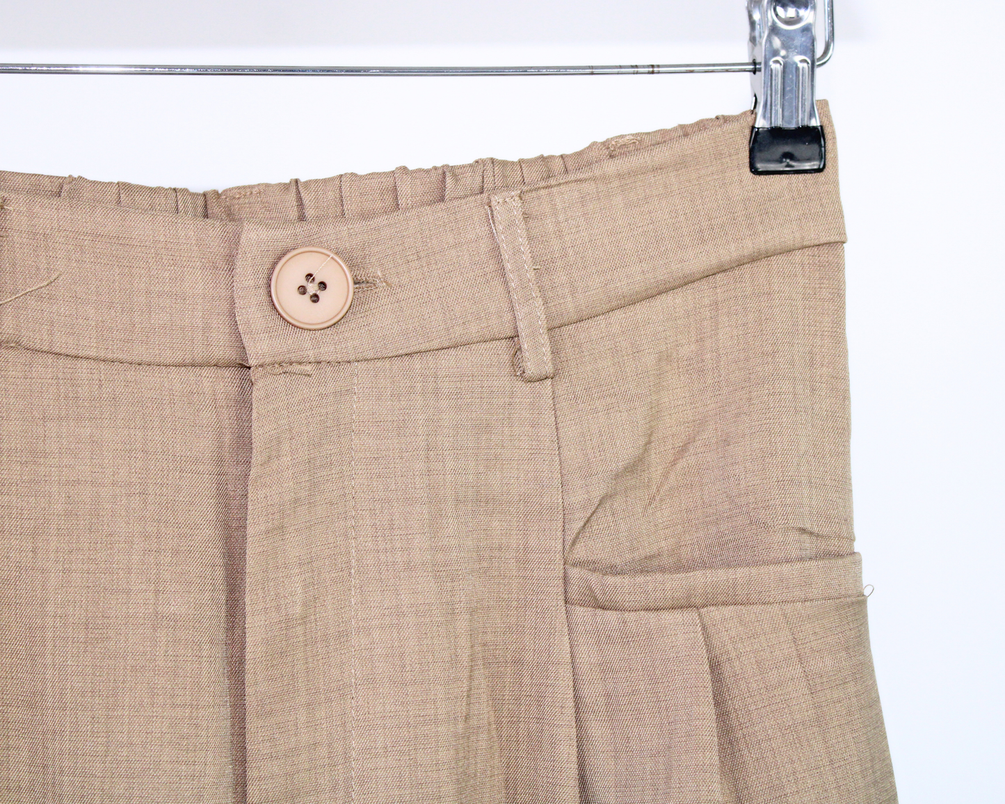 71702 Pantalon Pierna Ancha Bolsa Recta y Pinzas