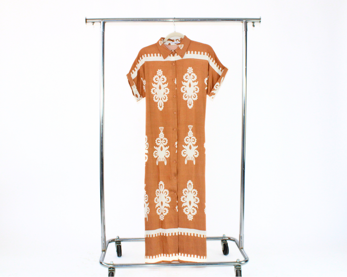 98008 Vestido Largo Camisero Estampado