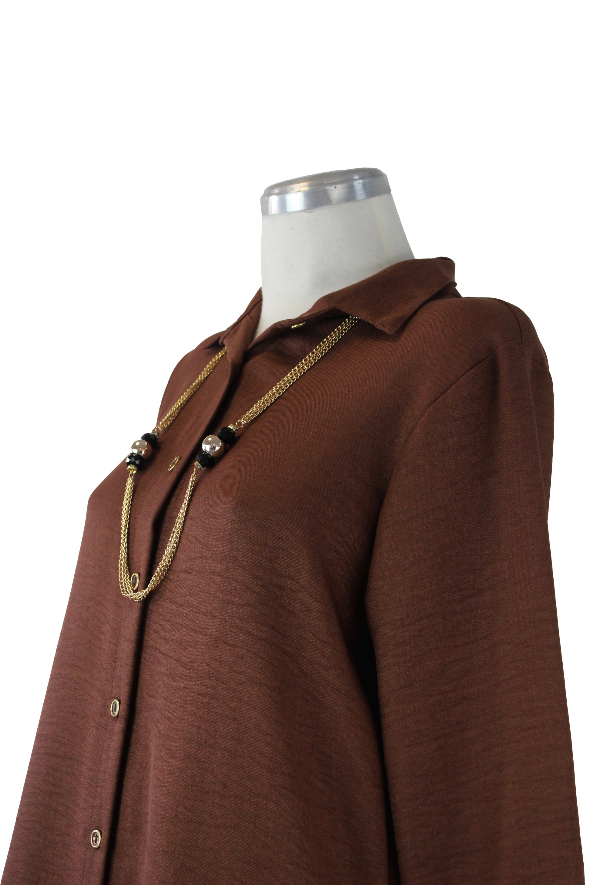 416 Conjunto Camisa Lisa con Collar
