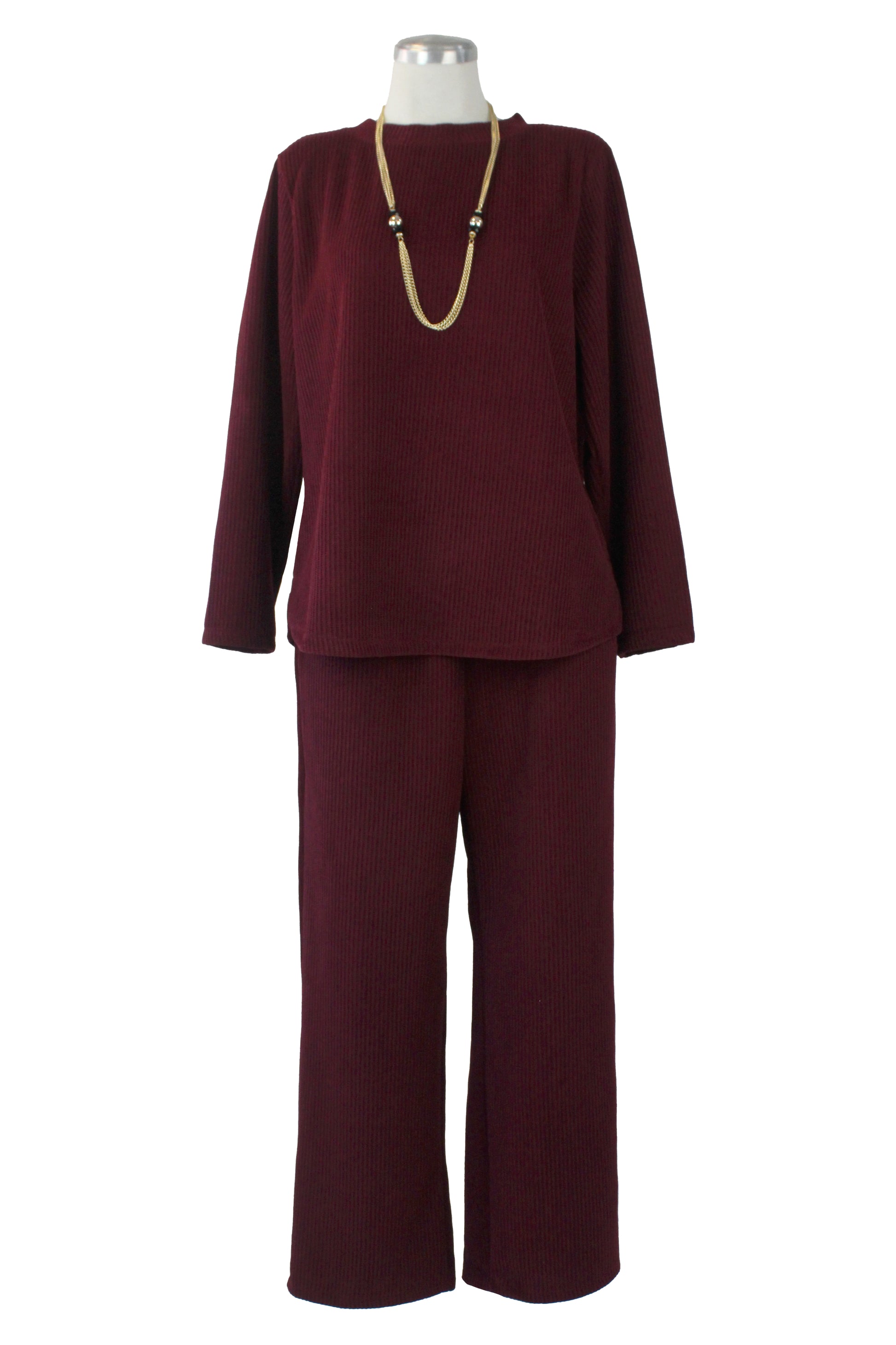 411 Conjunto de Sueter Tejido con Collar