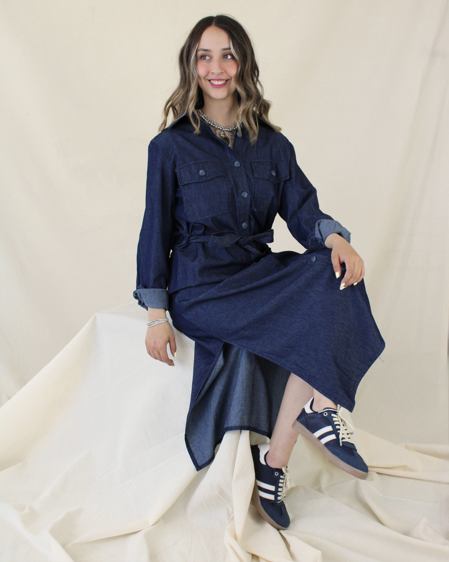 MOD2024 Vestido Botones Mezclilla