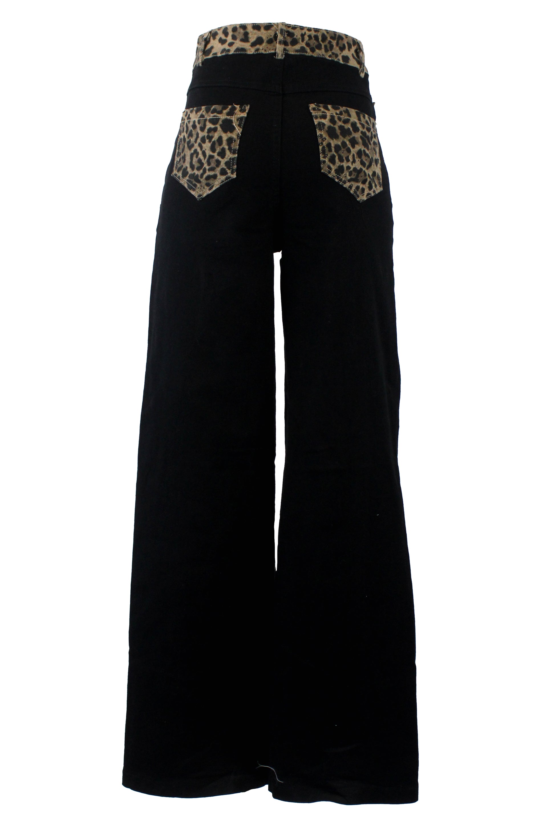 PS958 Pantalón Con Animal Print en Bolsas y Cintura