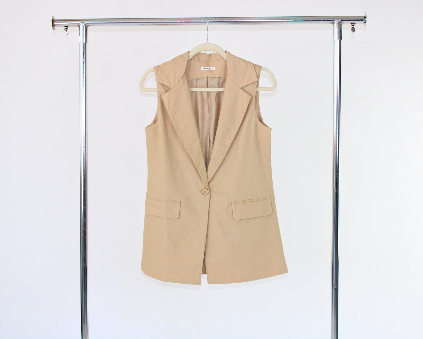 LDD1058 Chaleco largo lino