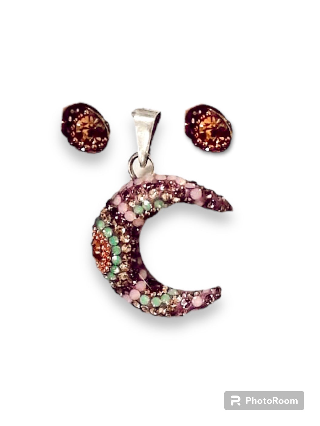 Set Plata Luna Brillos 701