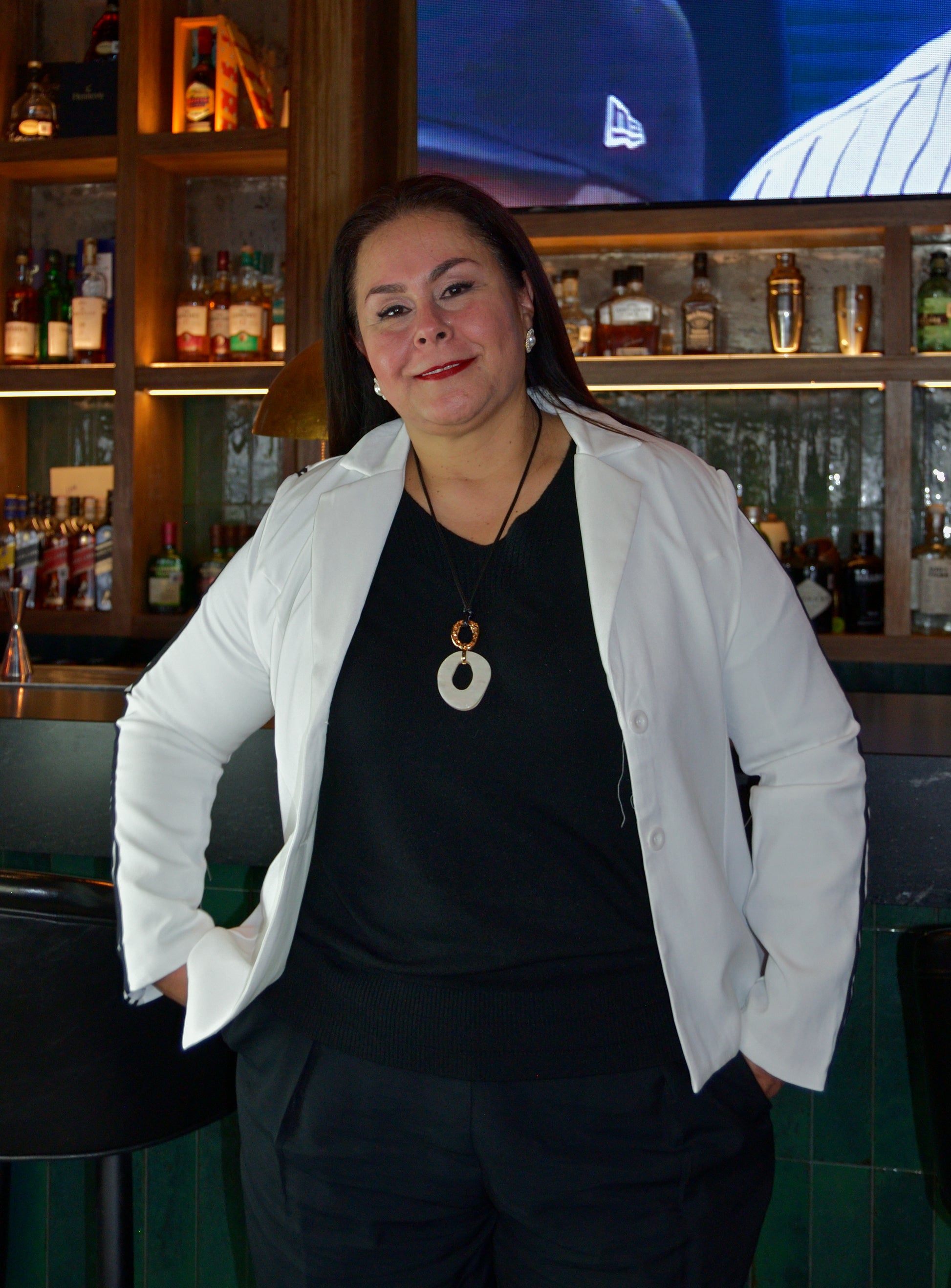 L807 Conjunto Saco con Rayas Laterales