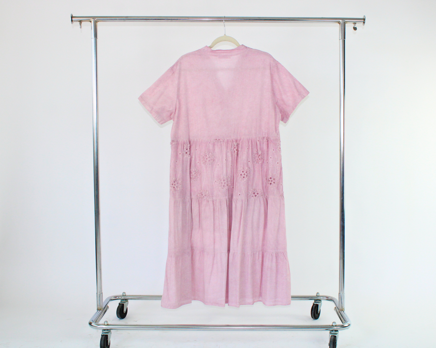 LRS25008 Vestido Largo Cuello Mao Bordado Flores