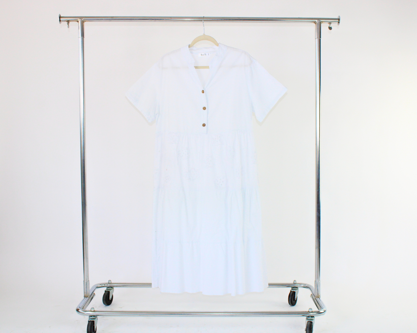 LRS25008 Vestido Largo Cuello Mao Bordado Flores