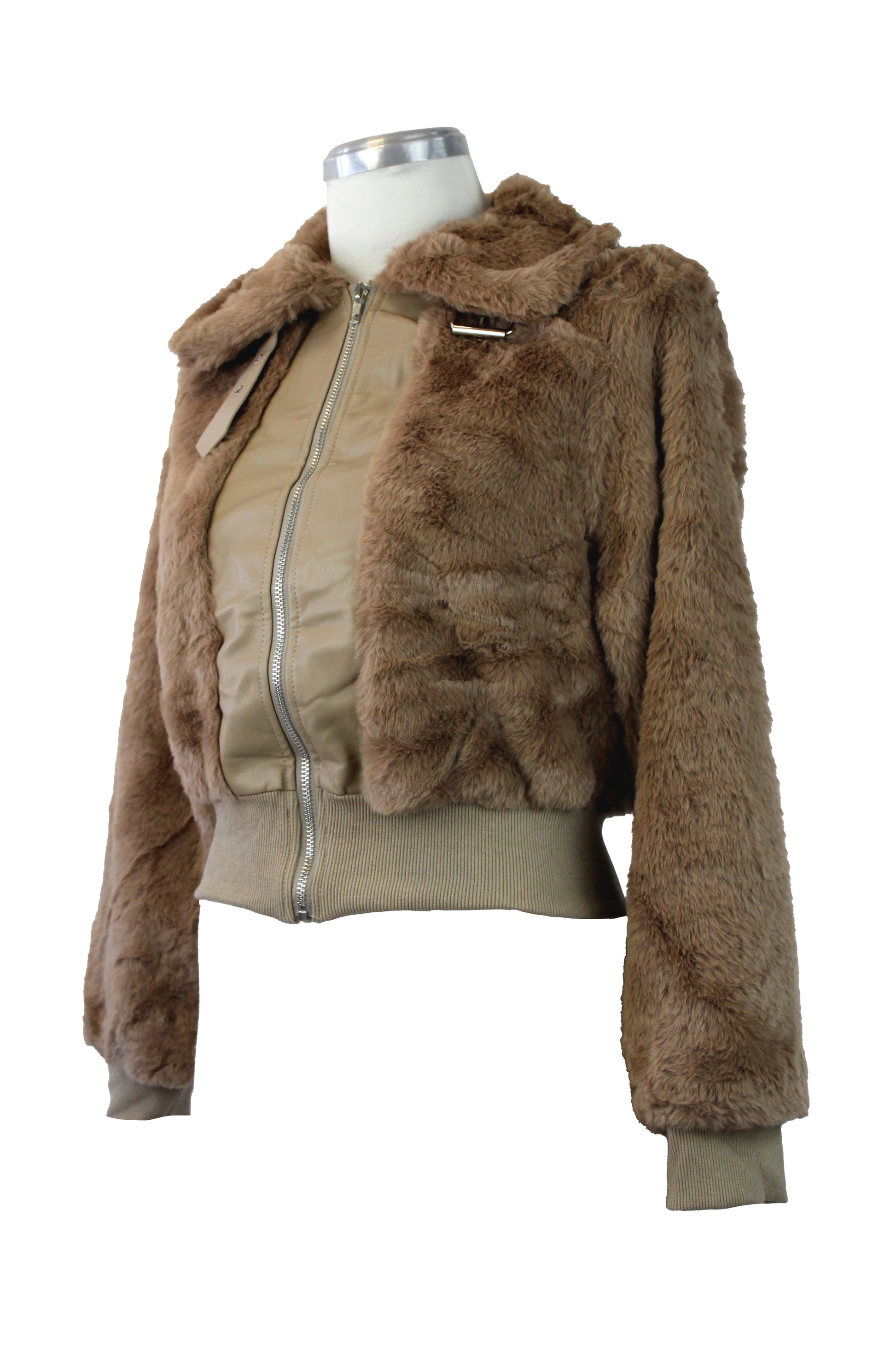 XW2977 Chamarra con Peluche Hebilla Superior