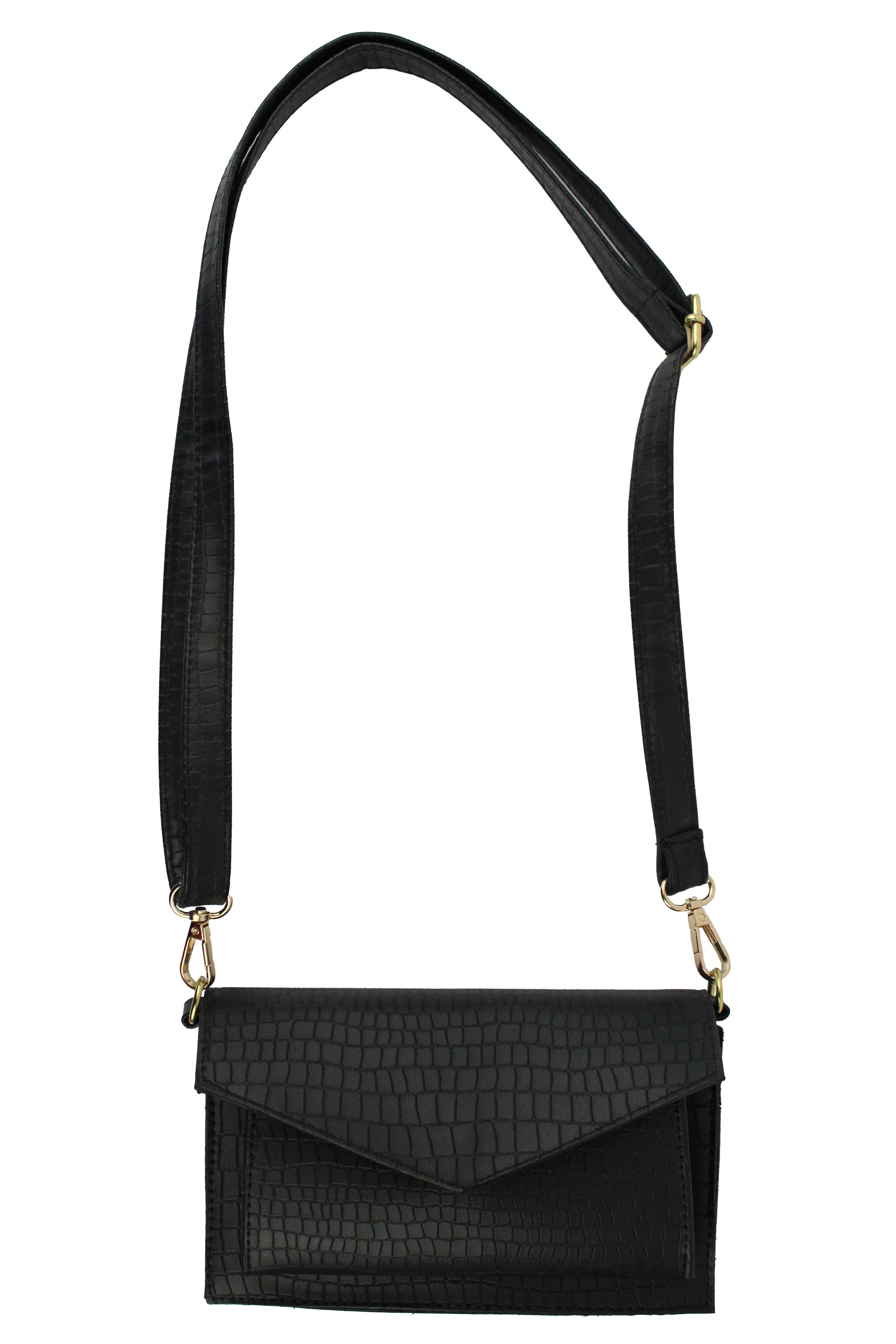 4304 Bolsa Crossbody Croc Negro Buzon