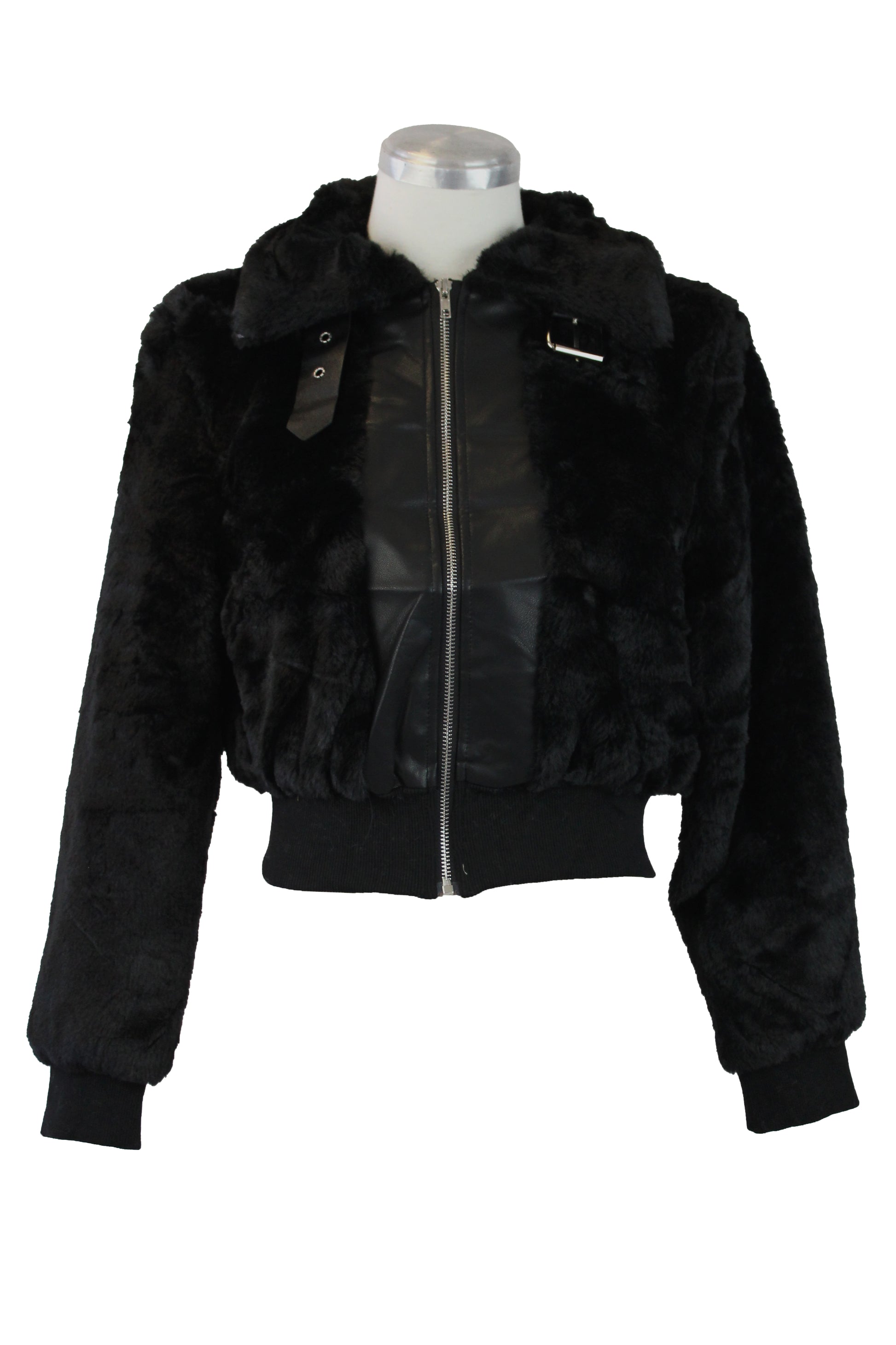 XW2977 Chamarra con Peluche Hebilla Superior