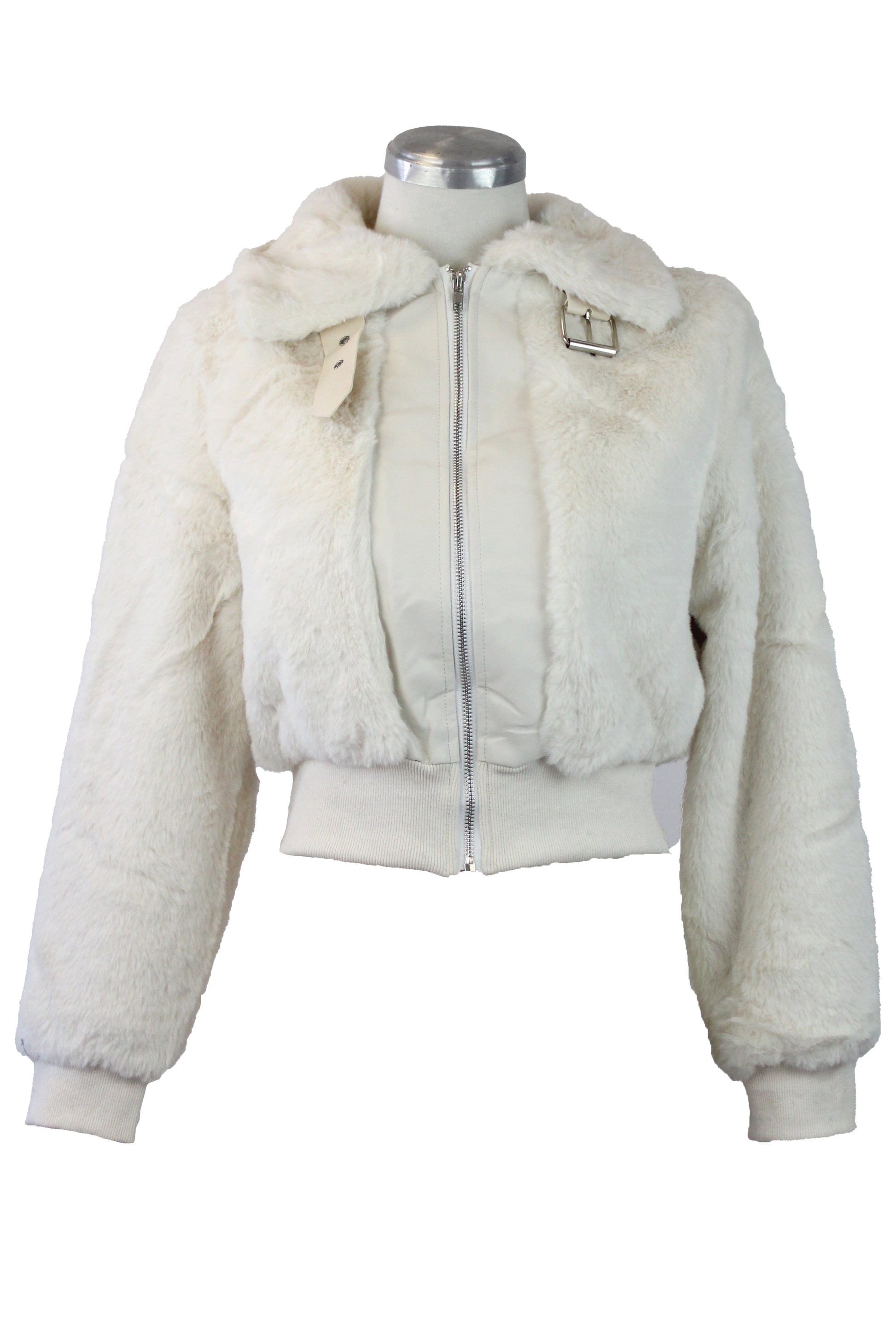 XW2977 Chamarra con Peluche Hebilla Superior