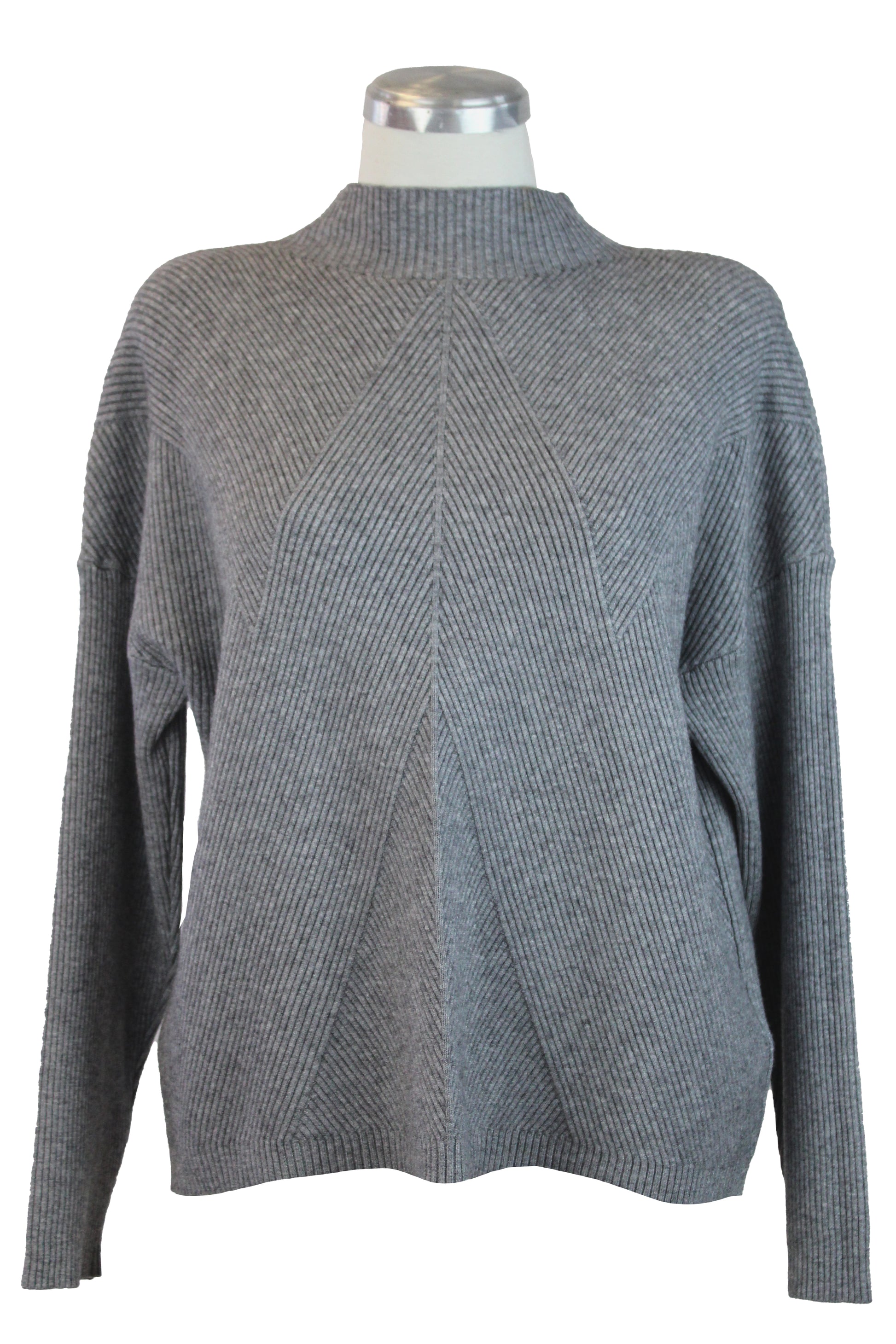 OJ-2660M Suéter Cuello de Tortuga Líneas Cruzadas