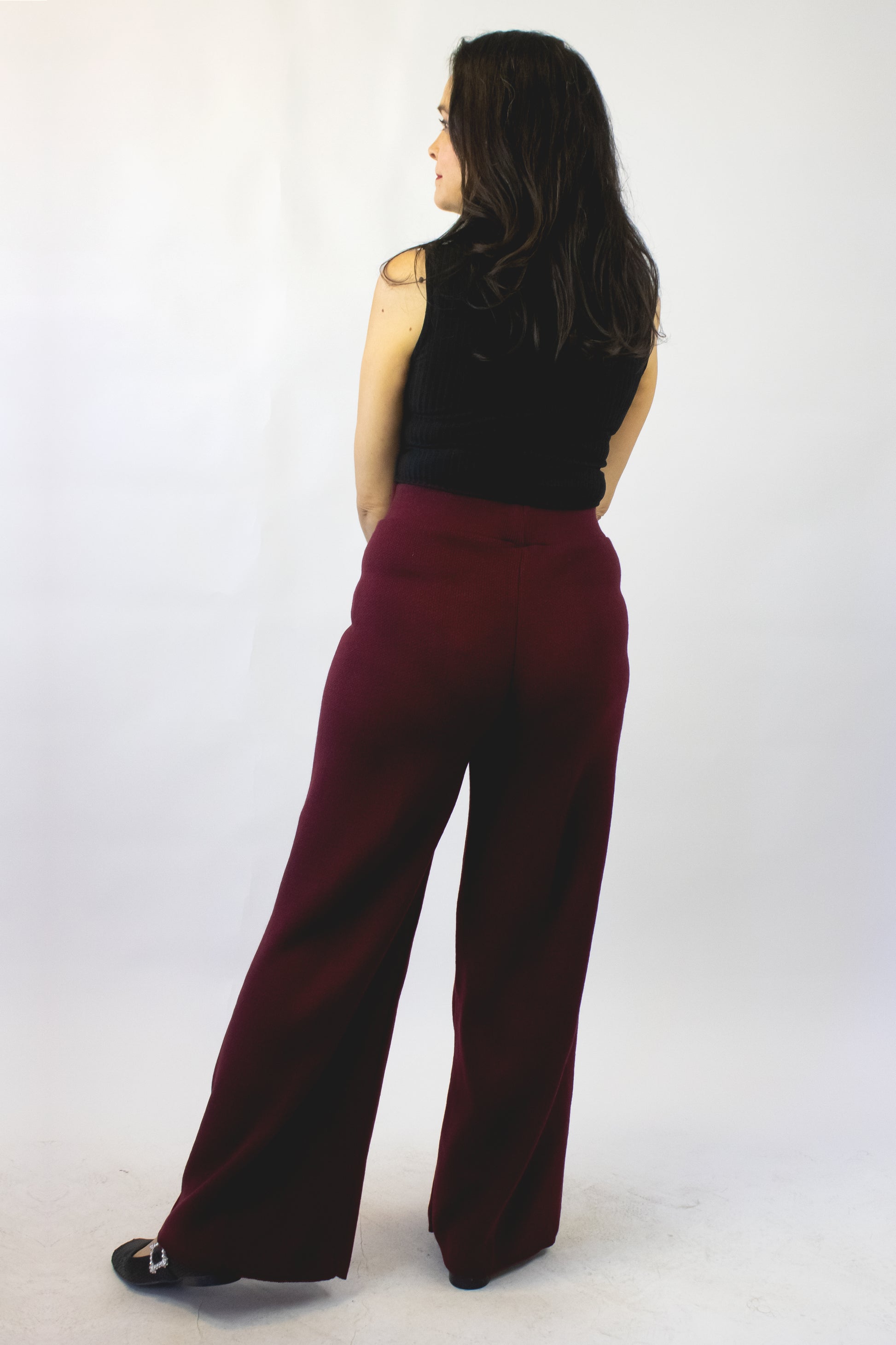 23543 Pantalón Recto Tejido con Pretina