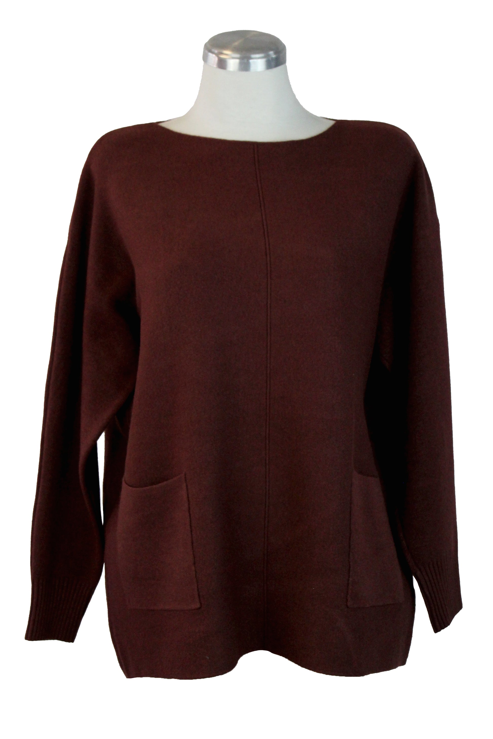 OJ-2757M Suéter con Botones en la Espalda y Bolsas Posteriores