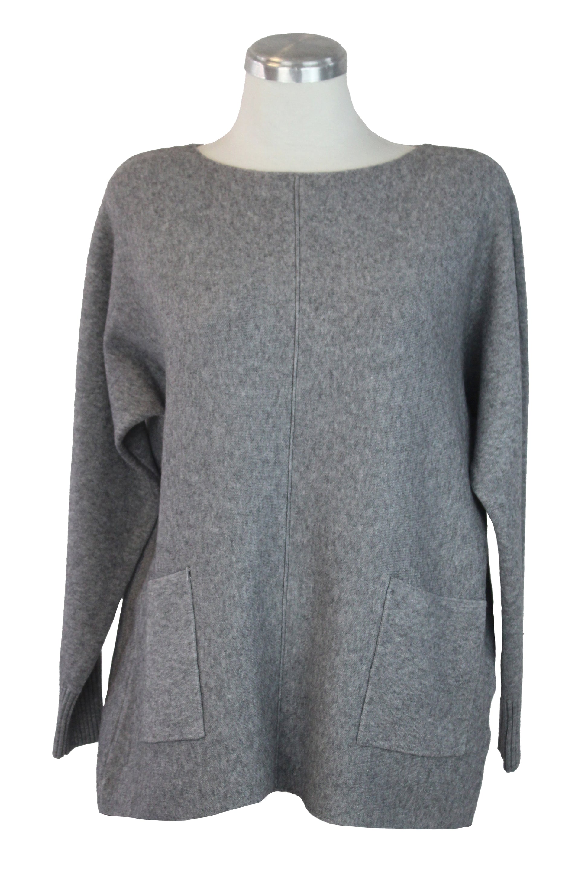 OJ-2757M Suéter con Botones en la Espalda y Bolsas Posteriores