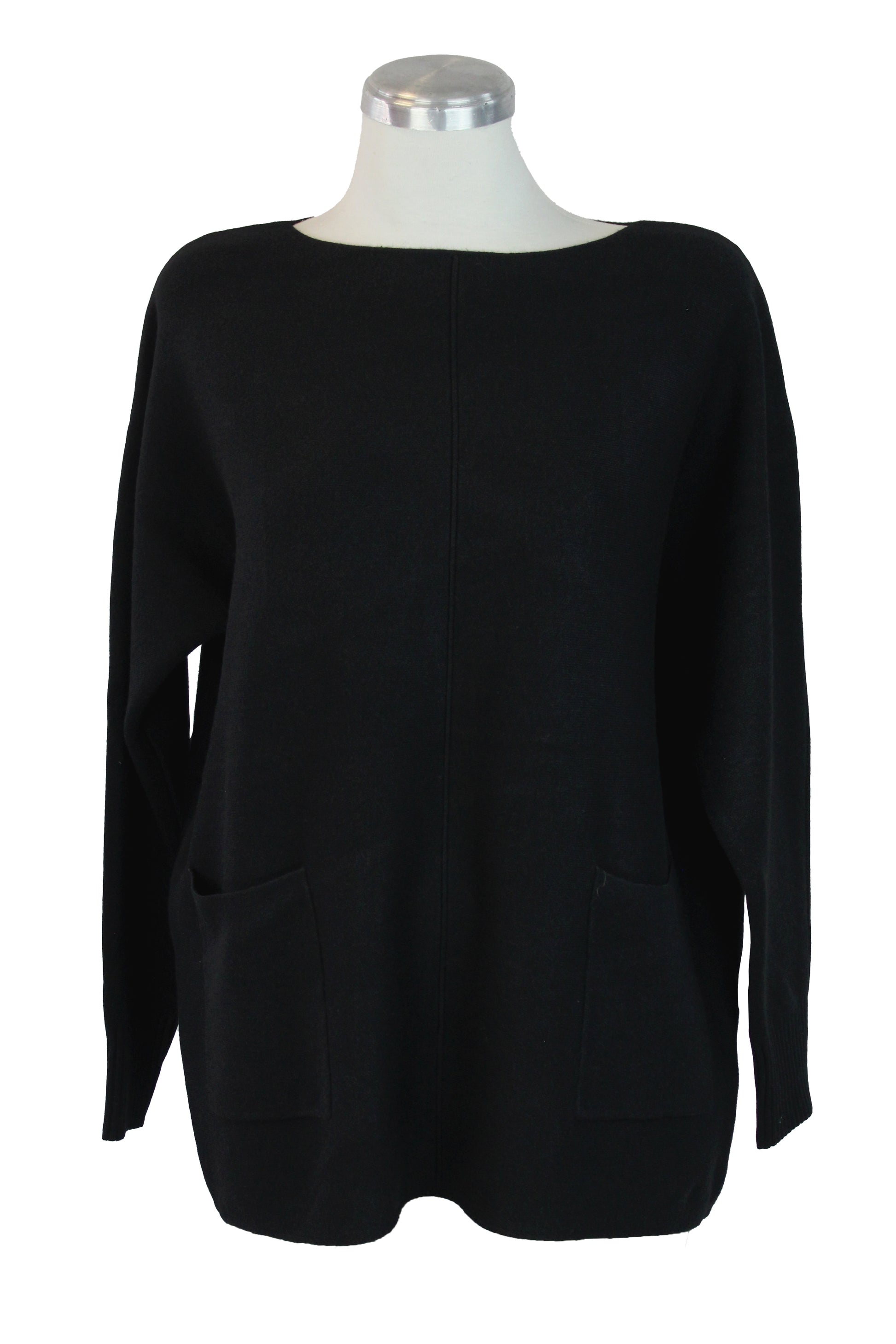 OJ-2757M Suéter con Botones en la Espalda y Bolsas Posteriores