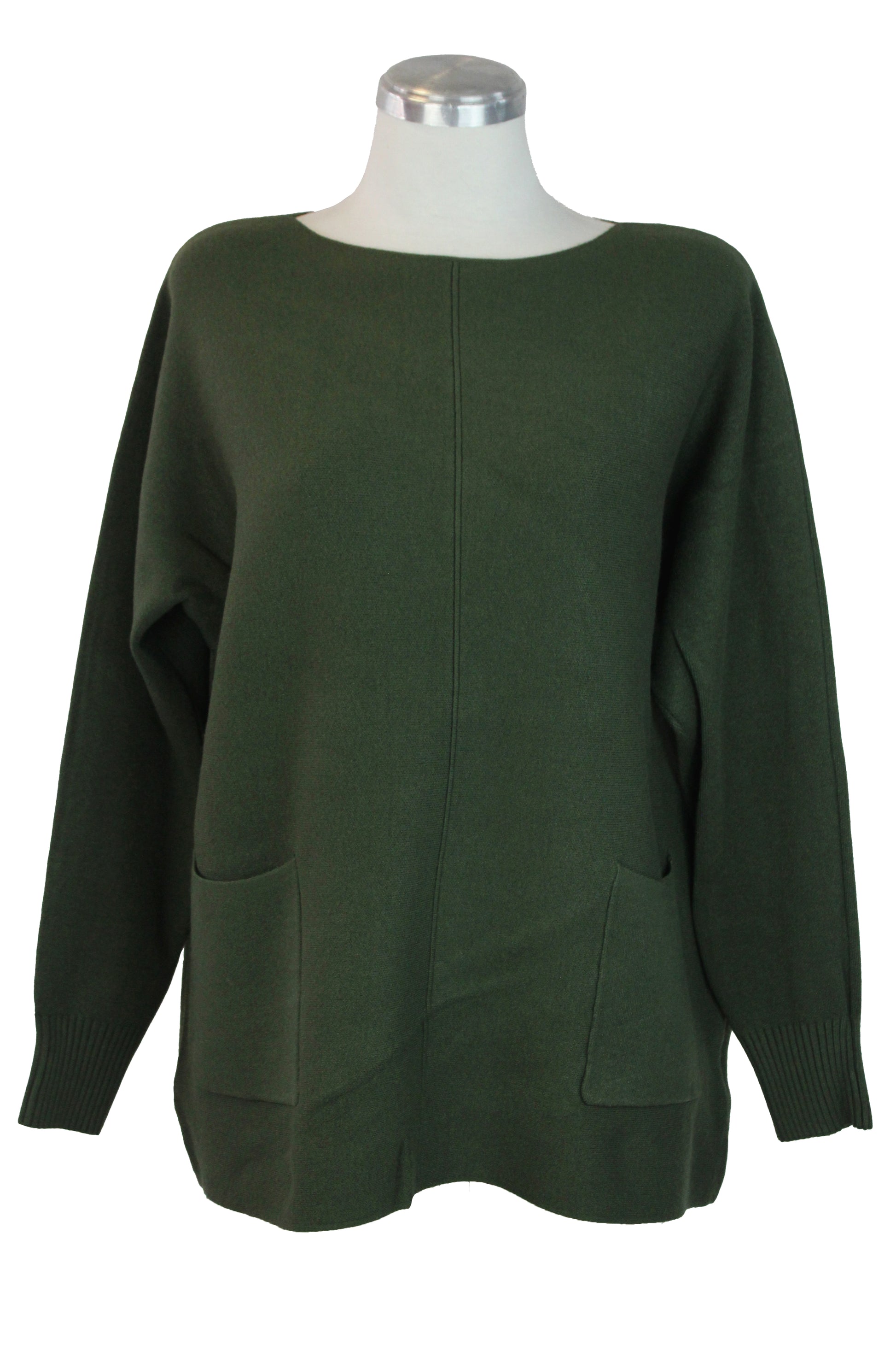 OJ-2757M Suéter con Botones en la Espalda y Bolsas Posteriores