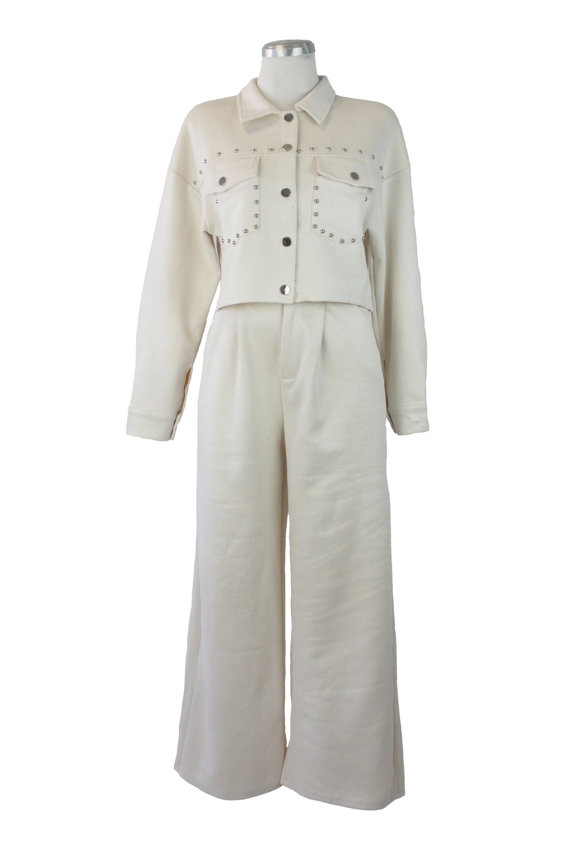 LIF5022 Conjunto Chamarra Corta con Estoperoles