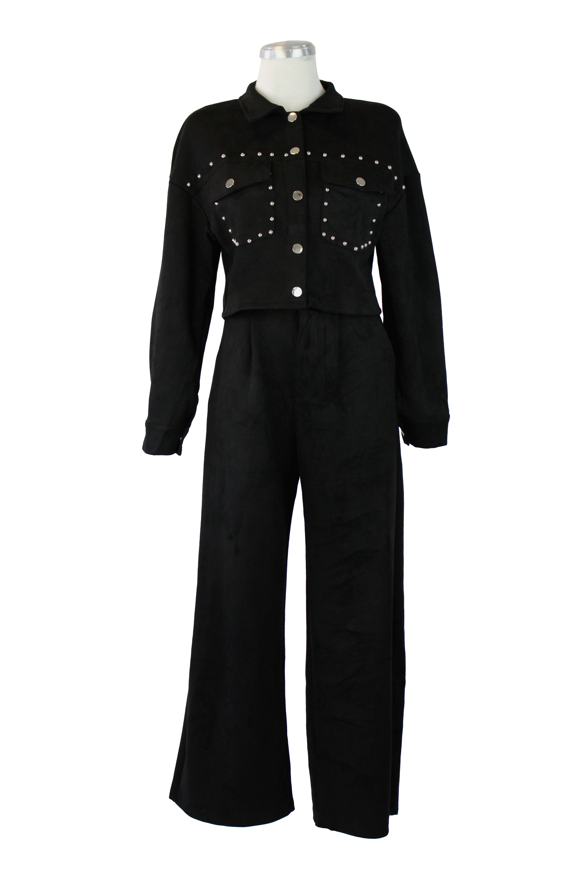 LIF5022 Conjunto Chamarra Corta con Estoperoles