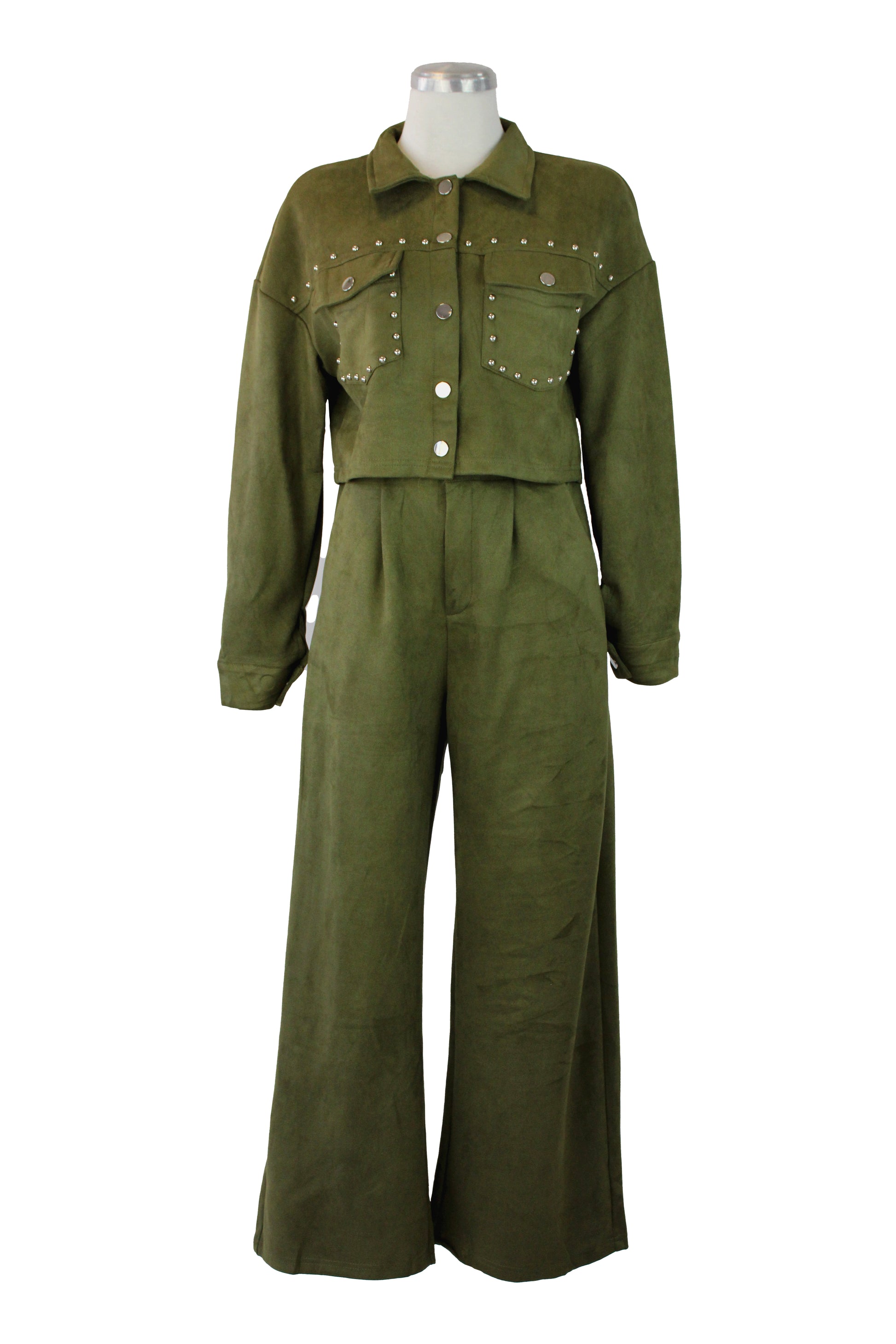 LIF5022 Conjunto Chamarra Corta con Estoperoles