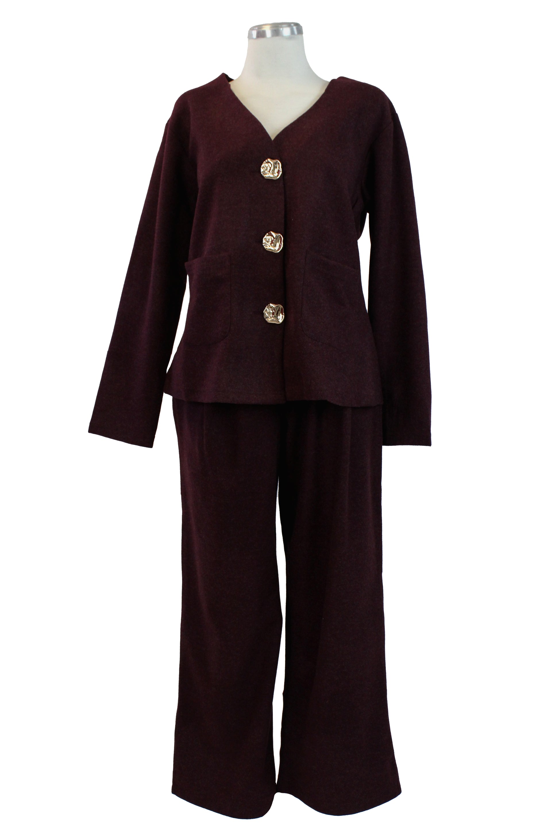 GT-3M158 Conjunto Gamuza con Botones Irregulares