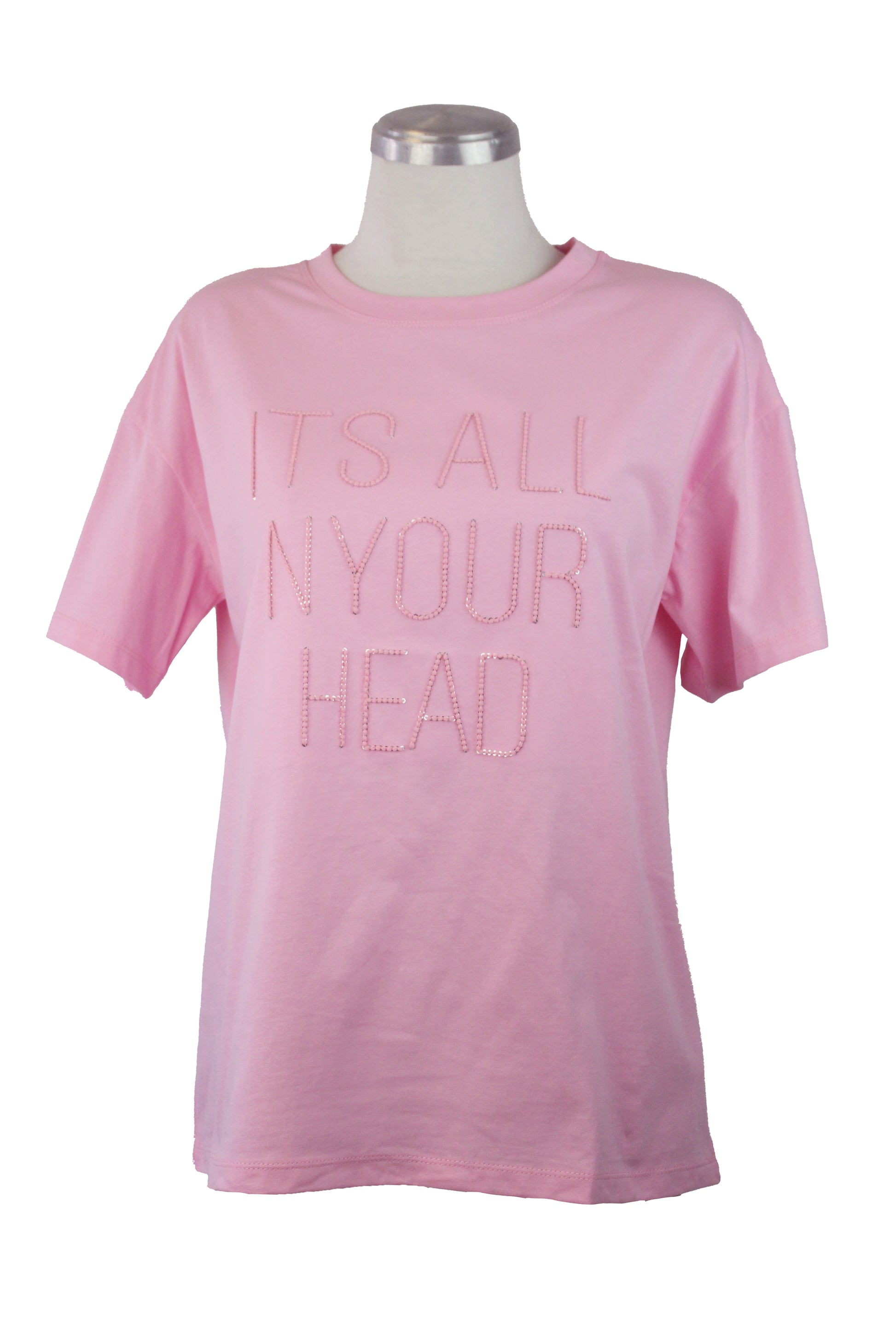 GX-3K807 Blusa Frase Con Piedras