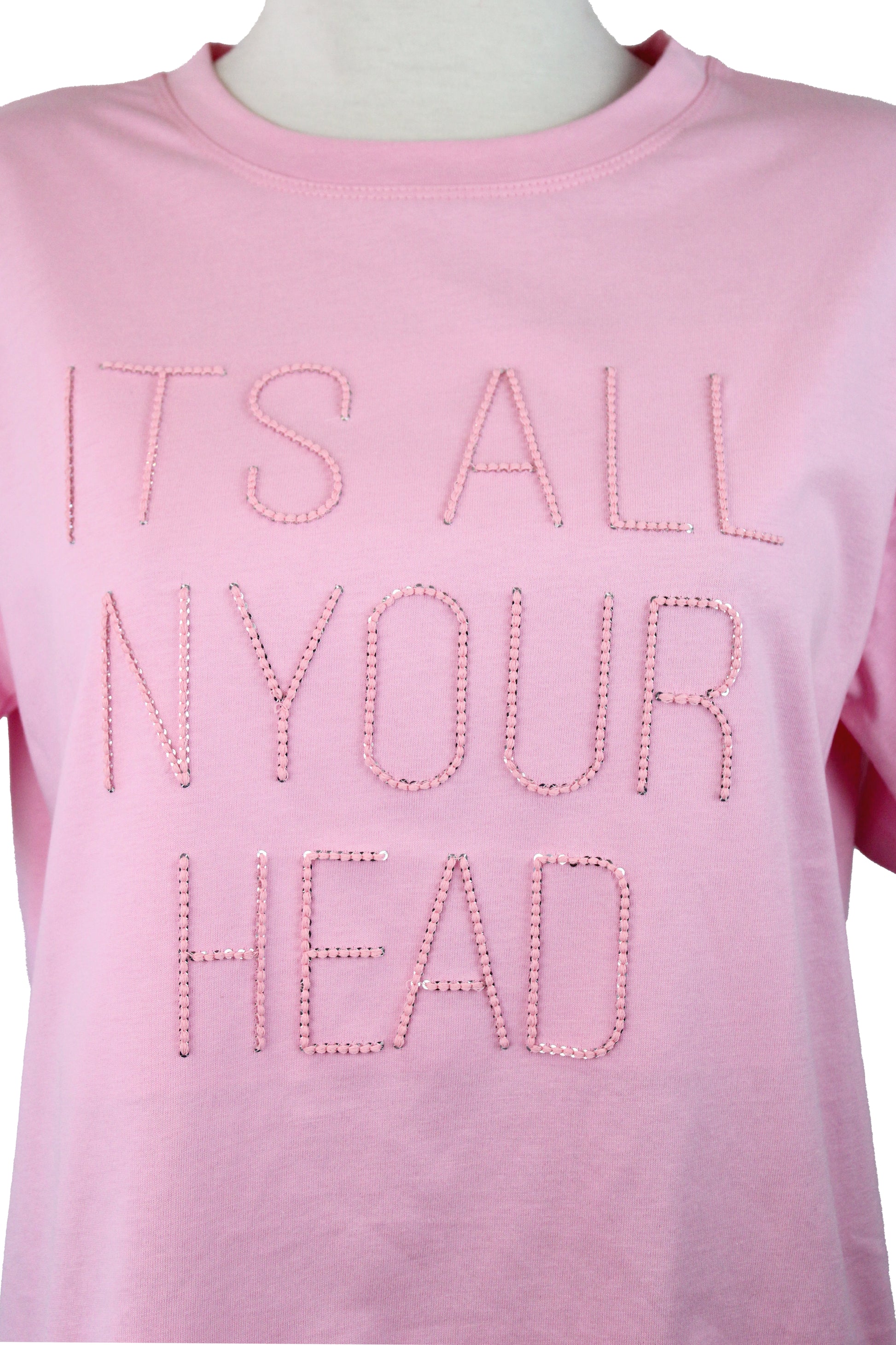 GX-3K807 Blusa Frase Con Piedras