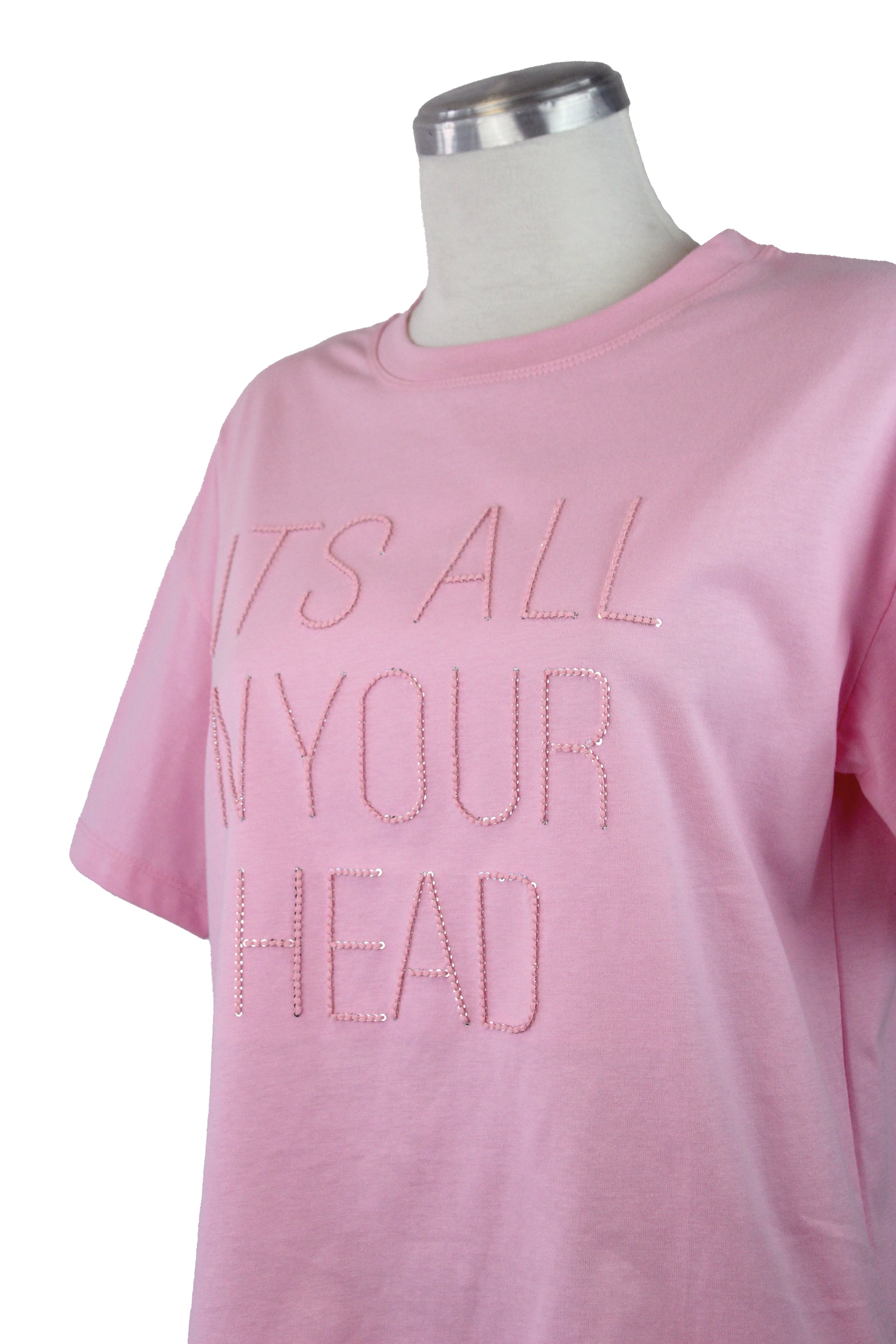 GX-3K807 Blusa Frase Con Piedras