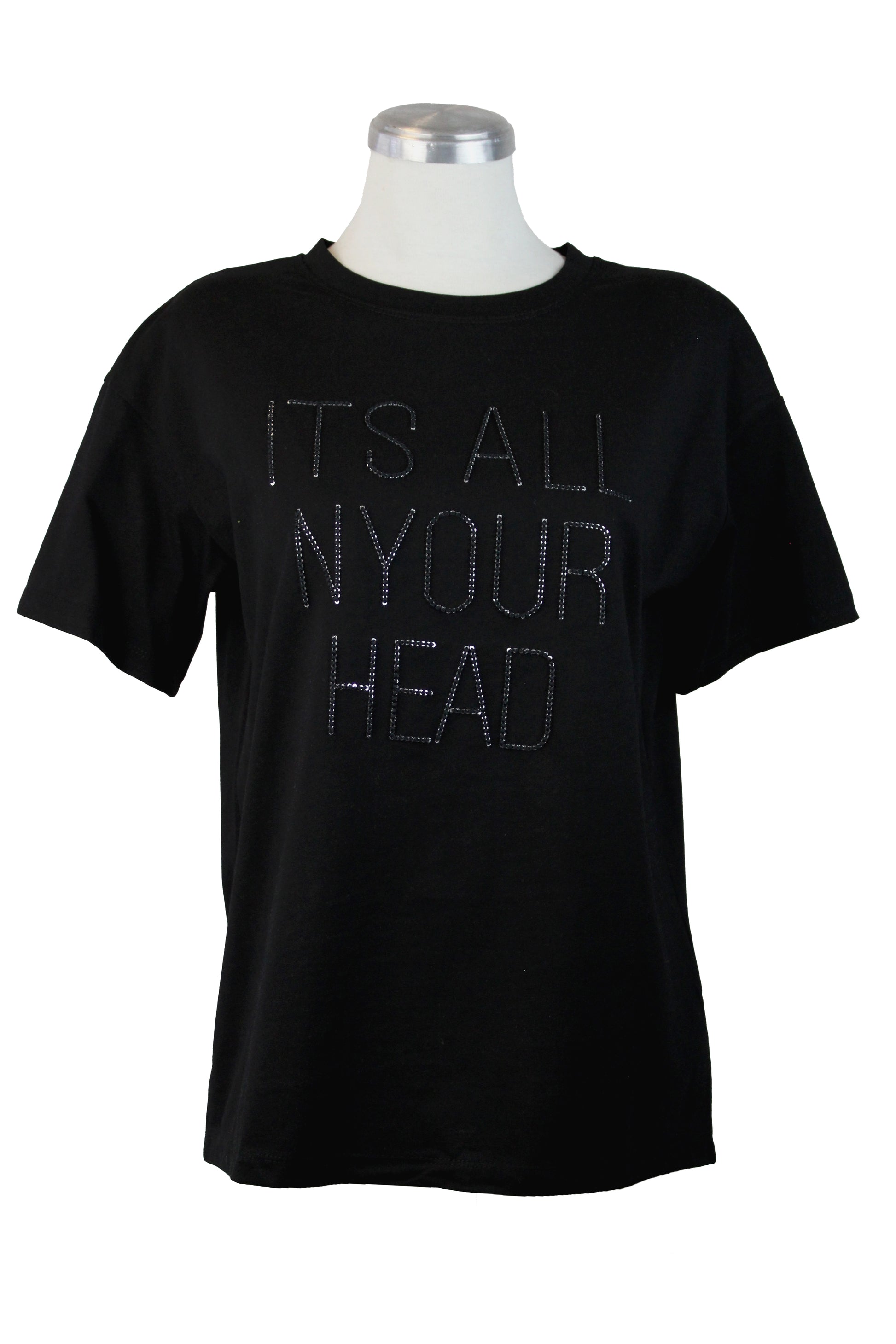 GX-3K807 Blusa Frase Con Piedras