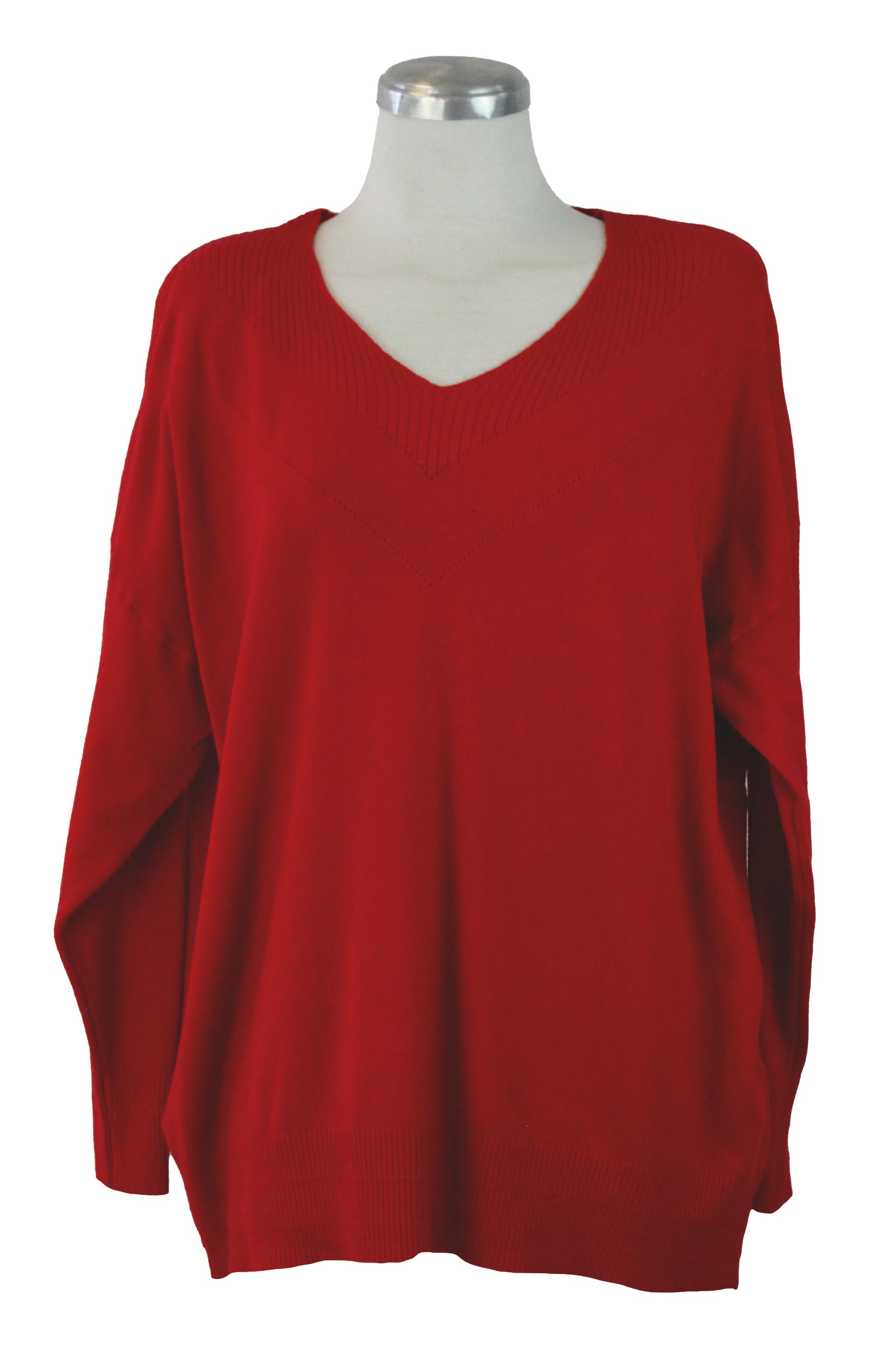 Q720101B Suéter Liso Cuello V Bordado