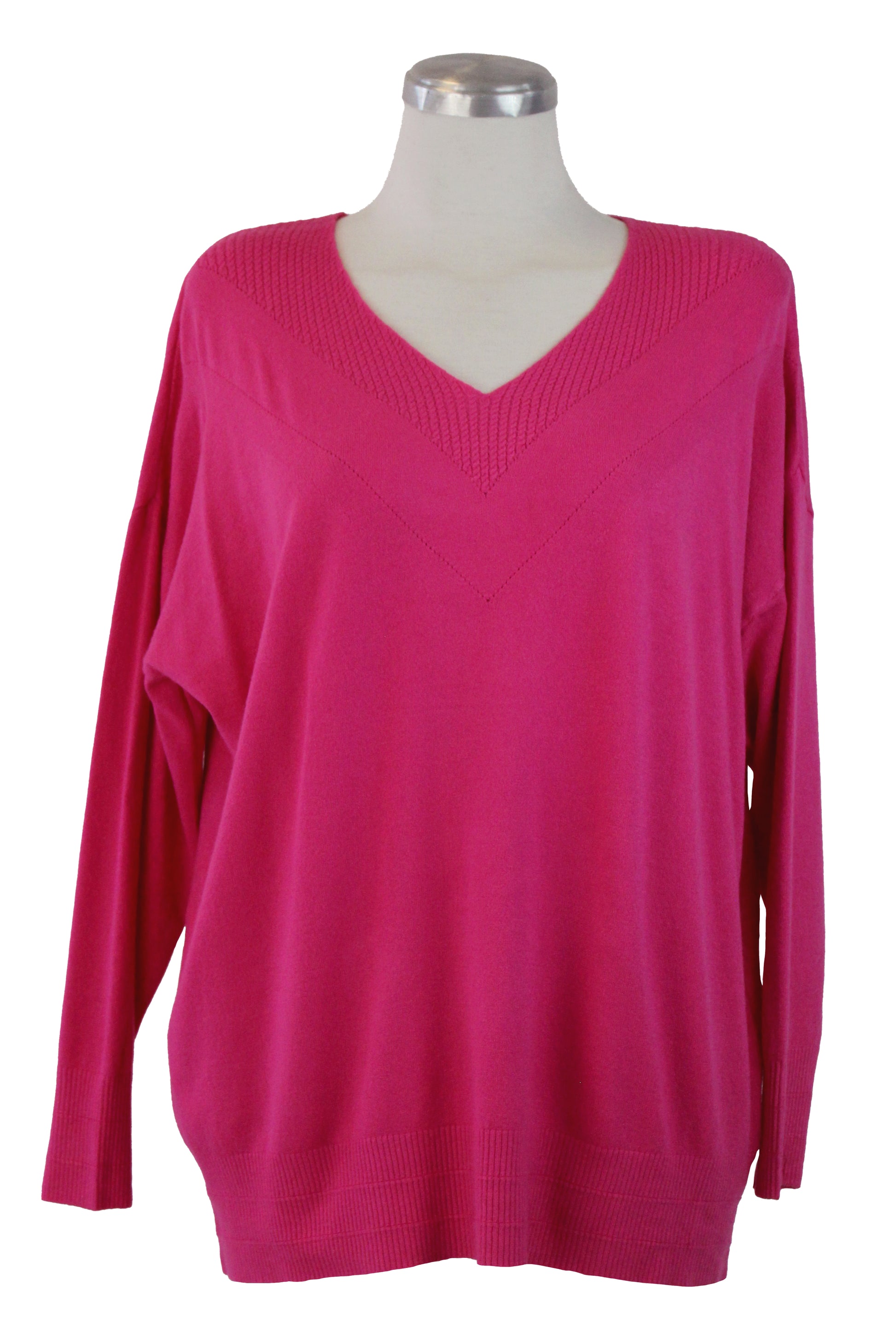 Q720101B Suéter Liso Cuello V Bordado