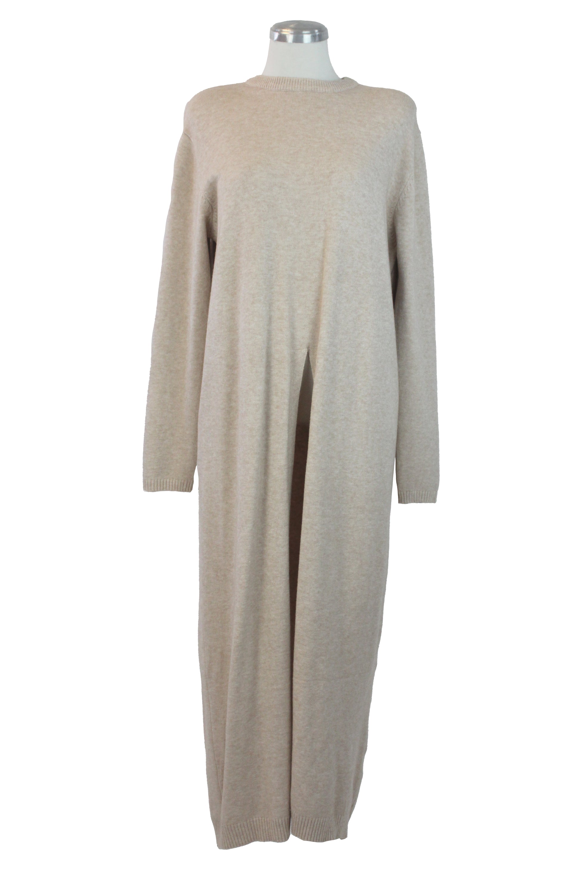 L1569 Vestido Tipo Suéter con Abertura al Centro