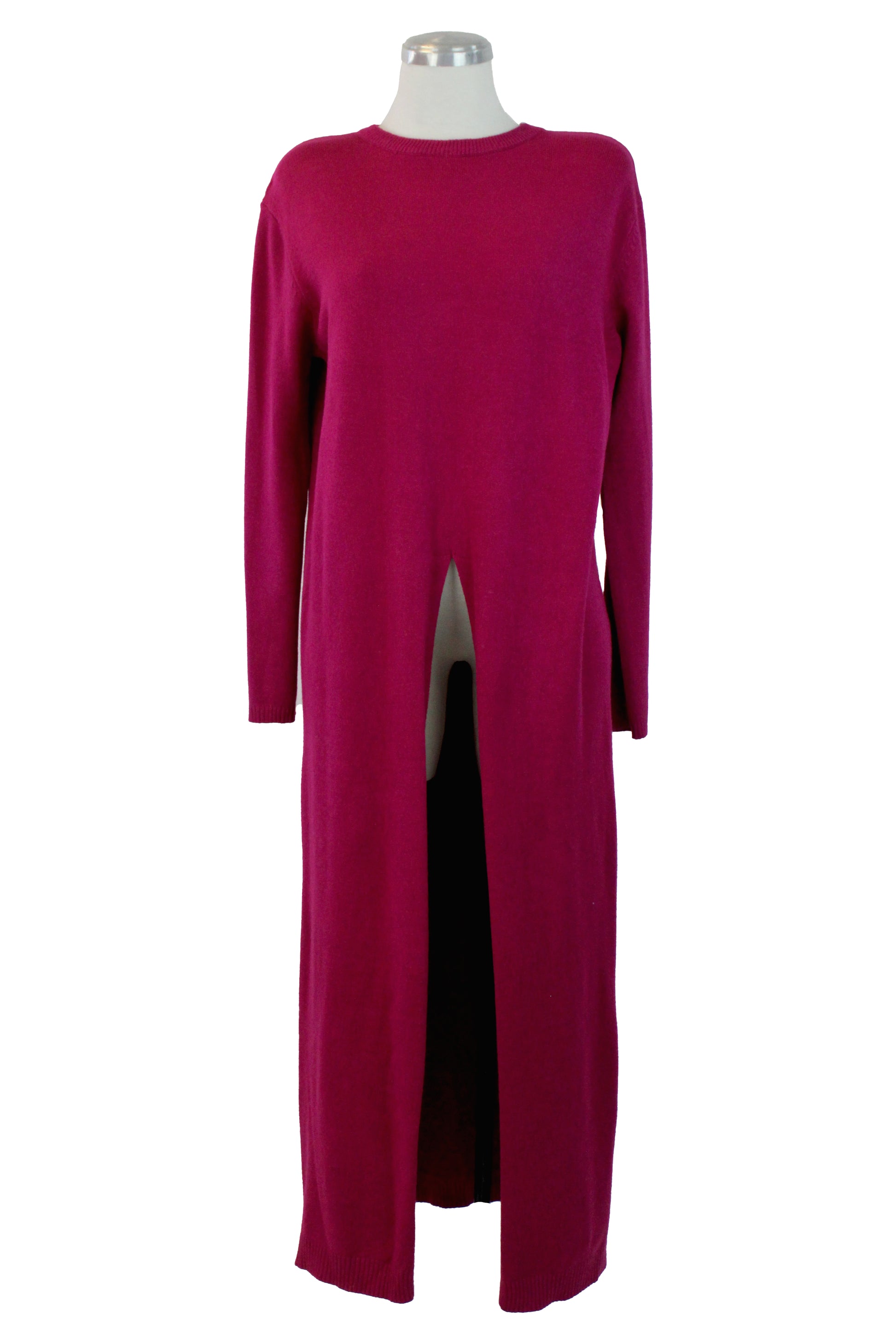 L1569 Vestido Tipo Suéter con Abertura al Centro