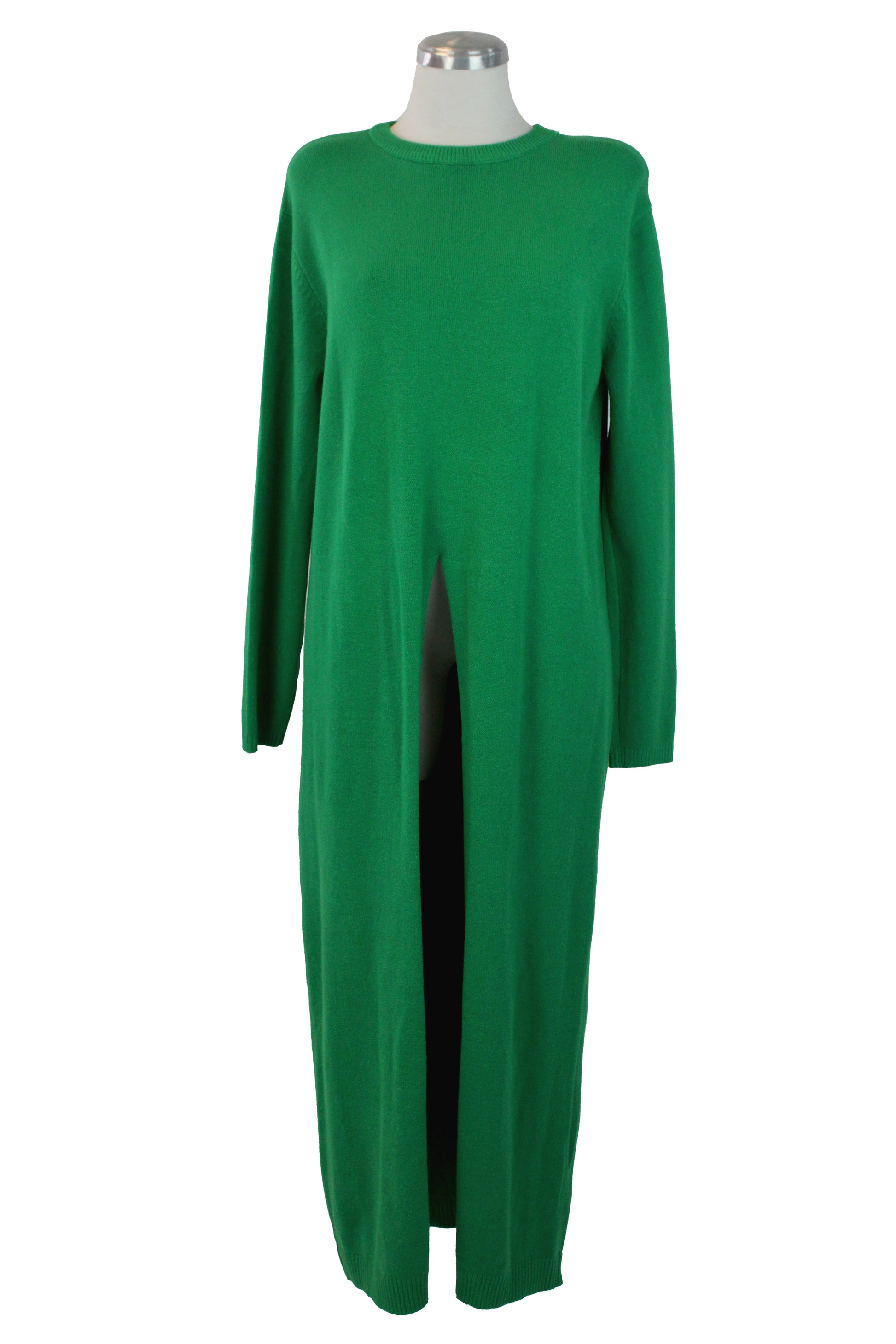 L1569 Vestido Tipo Suéter con Abertura al Centro