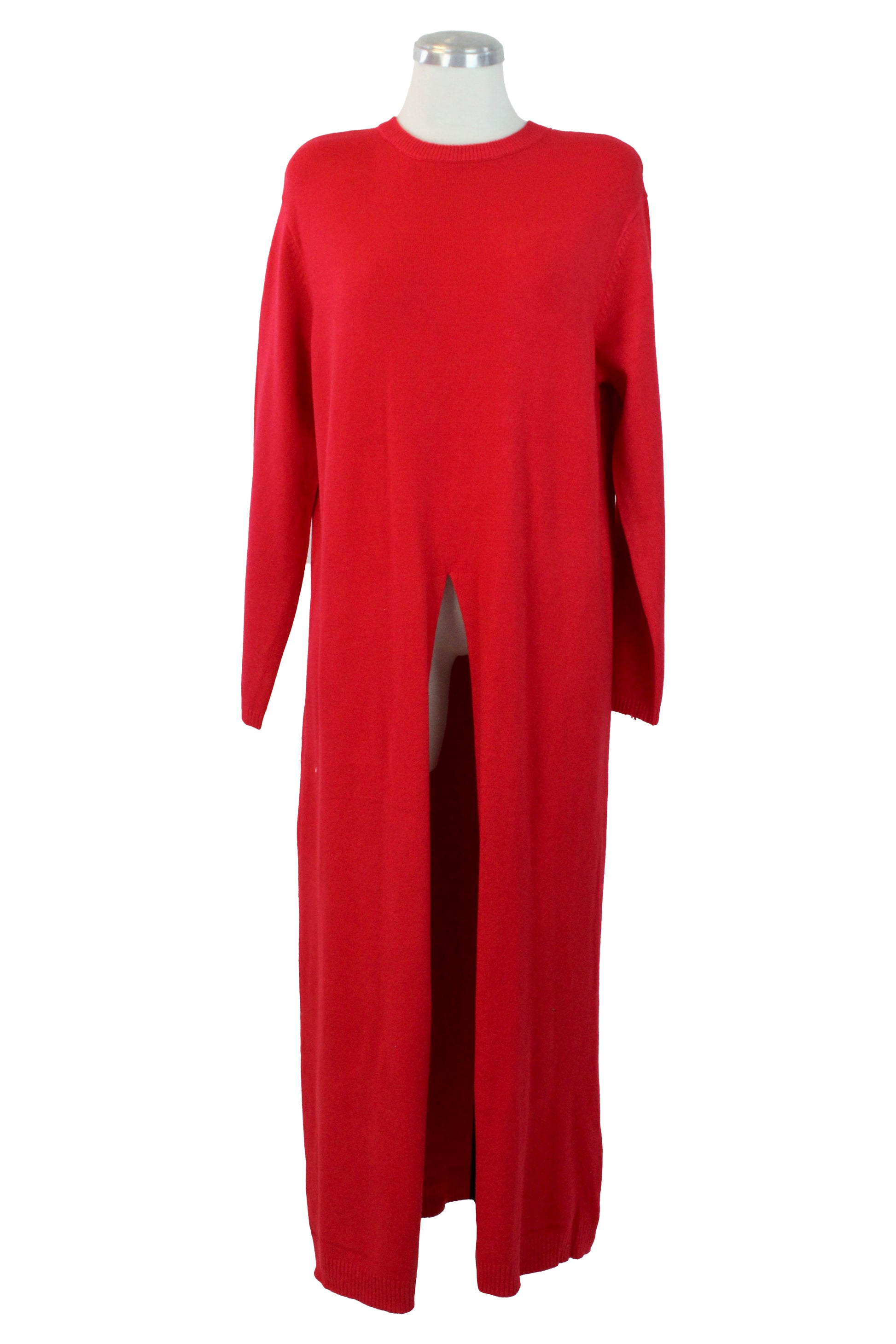 L1569 Vestido Tipo Suéter con Abertura al Centro