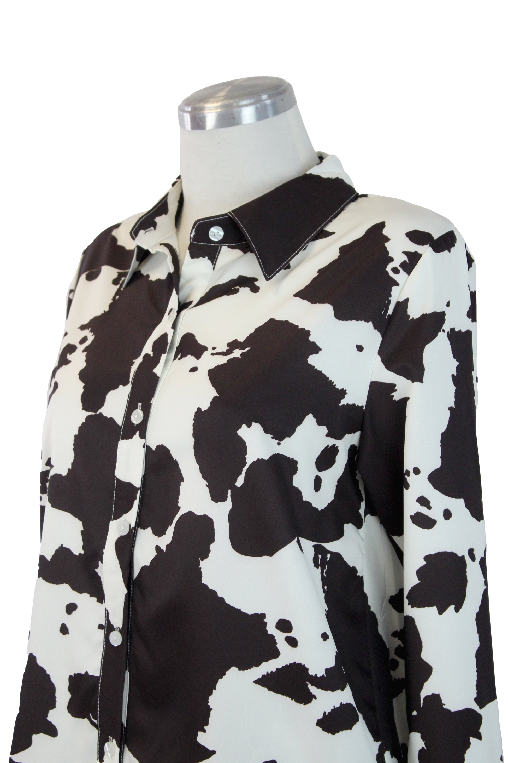 090-XMY25 Conjunto Camisa Estampado Vaca Pantalón con Pretina