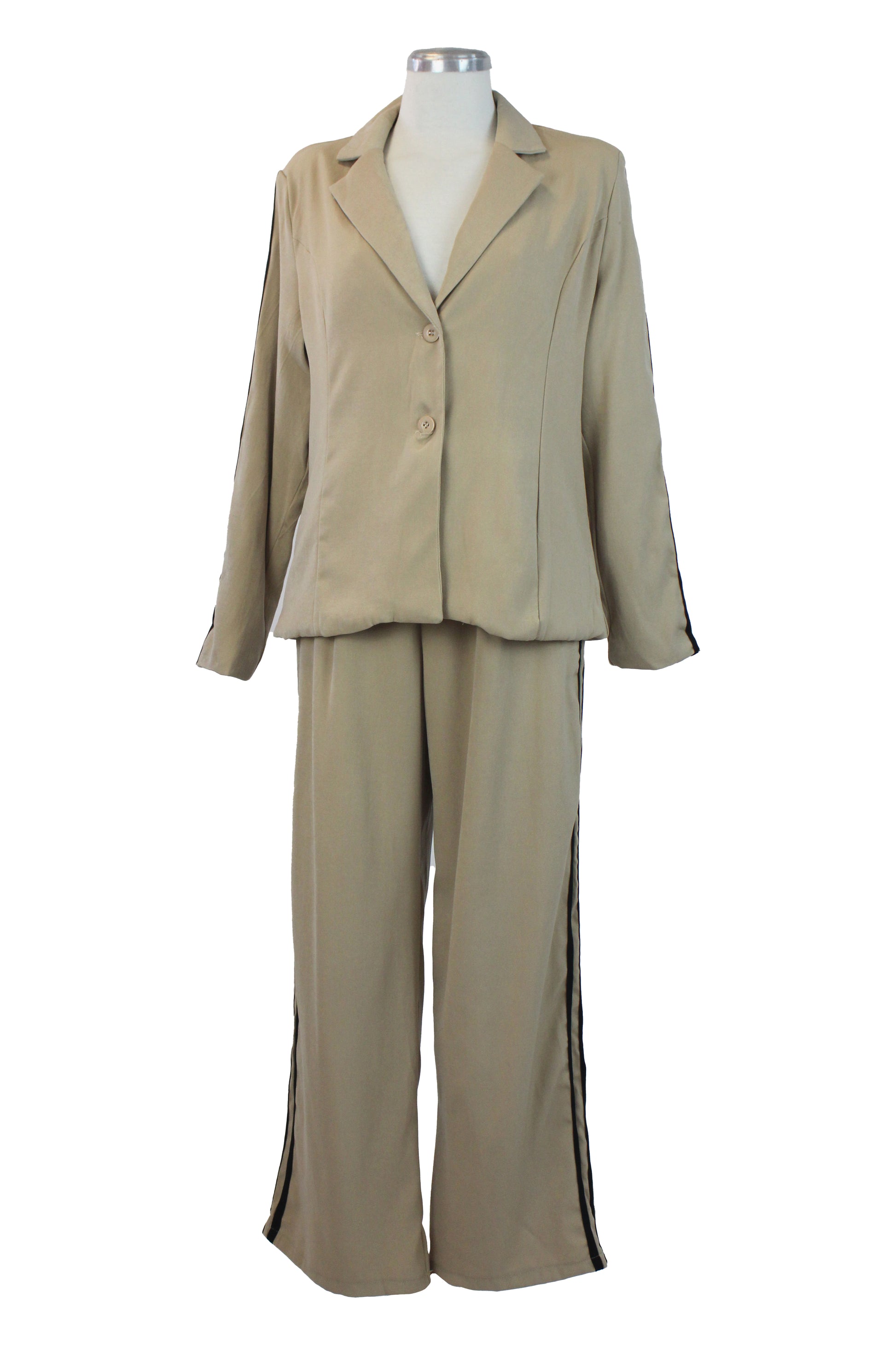 L807 Conjunto Saco con Rayas Laterales