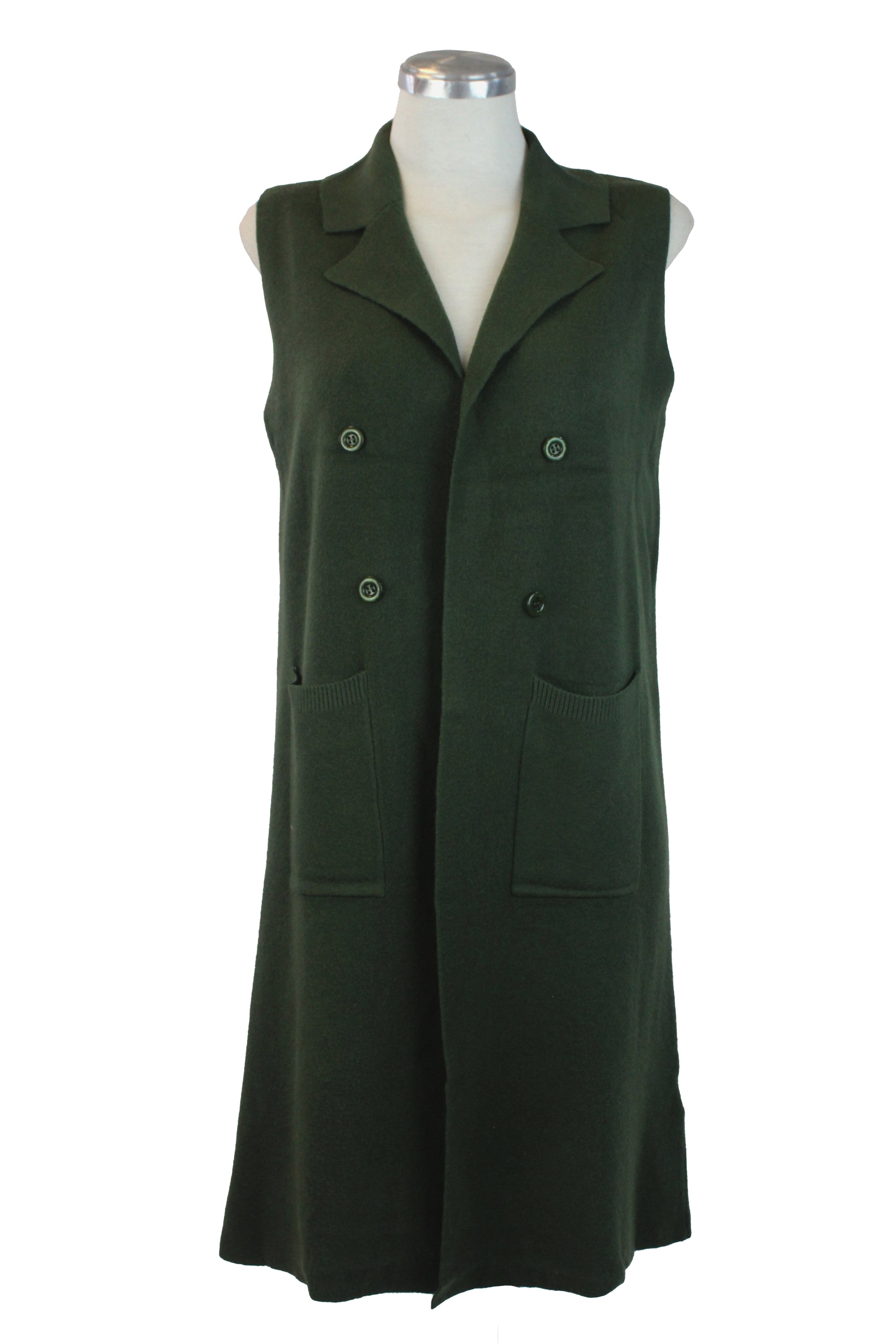 Z-1188M Chaleco Tipo Suéter Largo con Botones