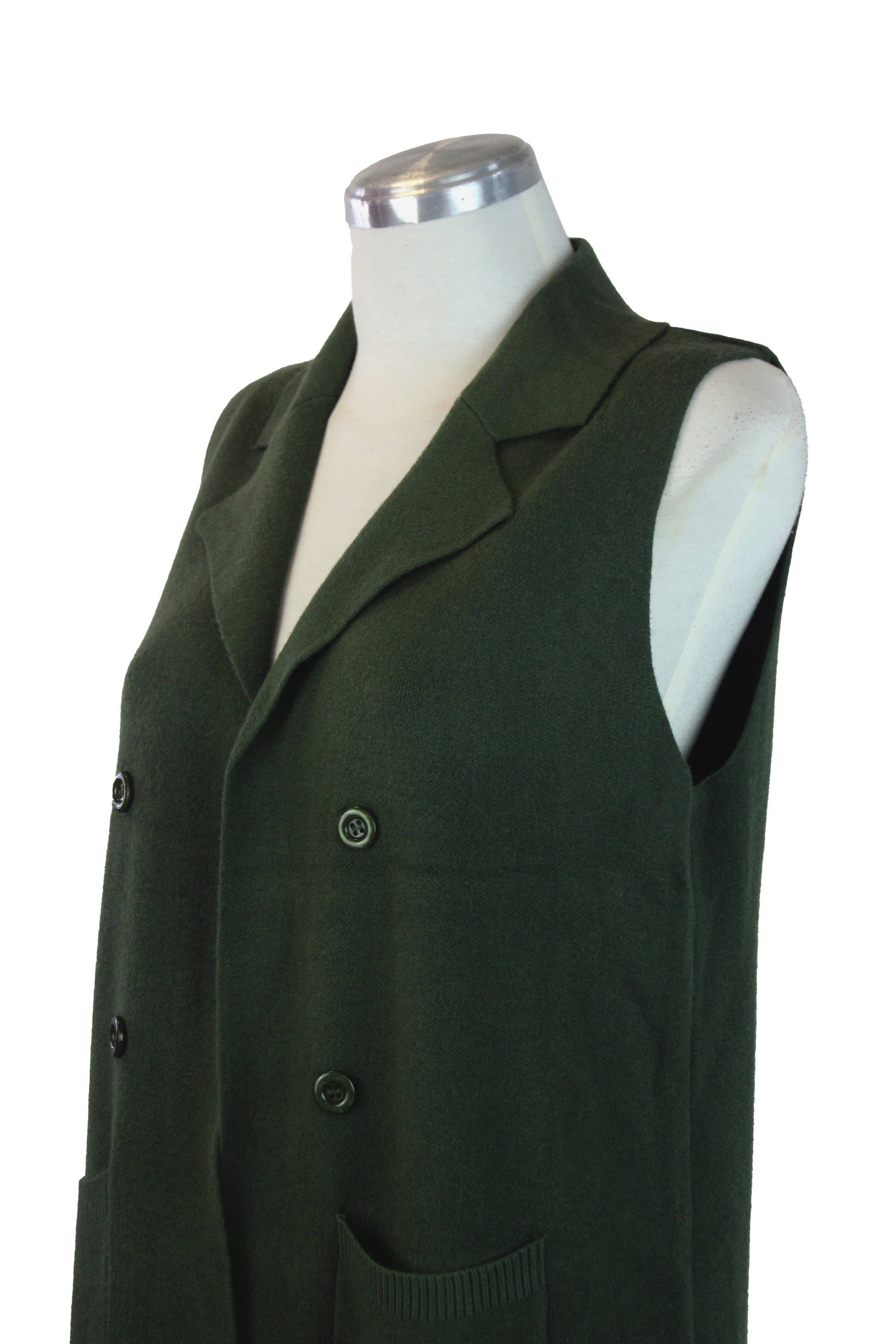 Z-1188M Chaleco Tipo Suéter Largo con Botones