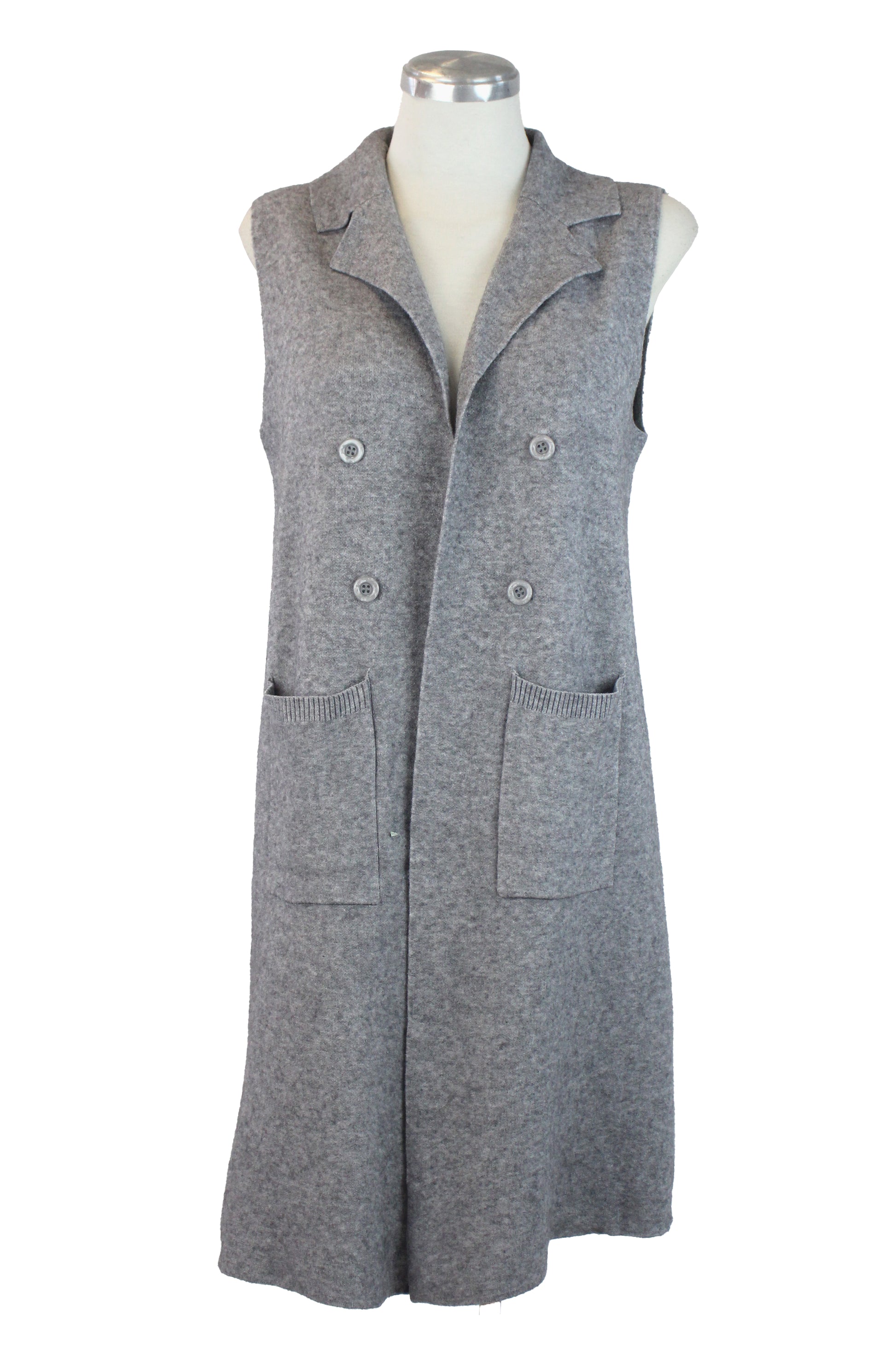 Z-1188M Chaleco Tipo Suéter Largo con Botones