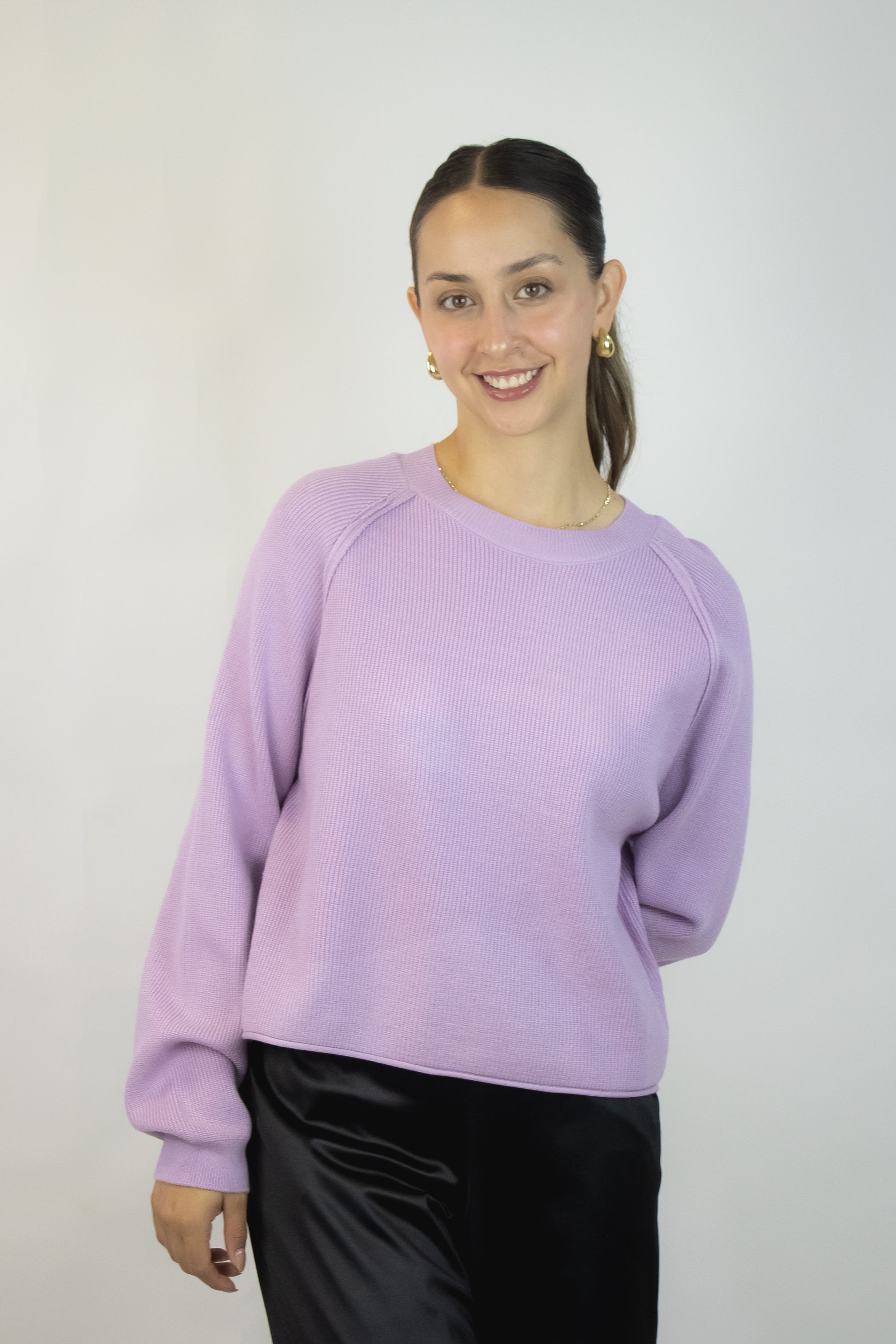 BK010 Suéter Líneas Parte Inferior sin Costura