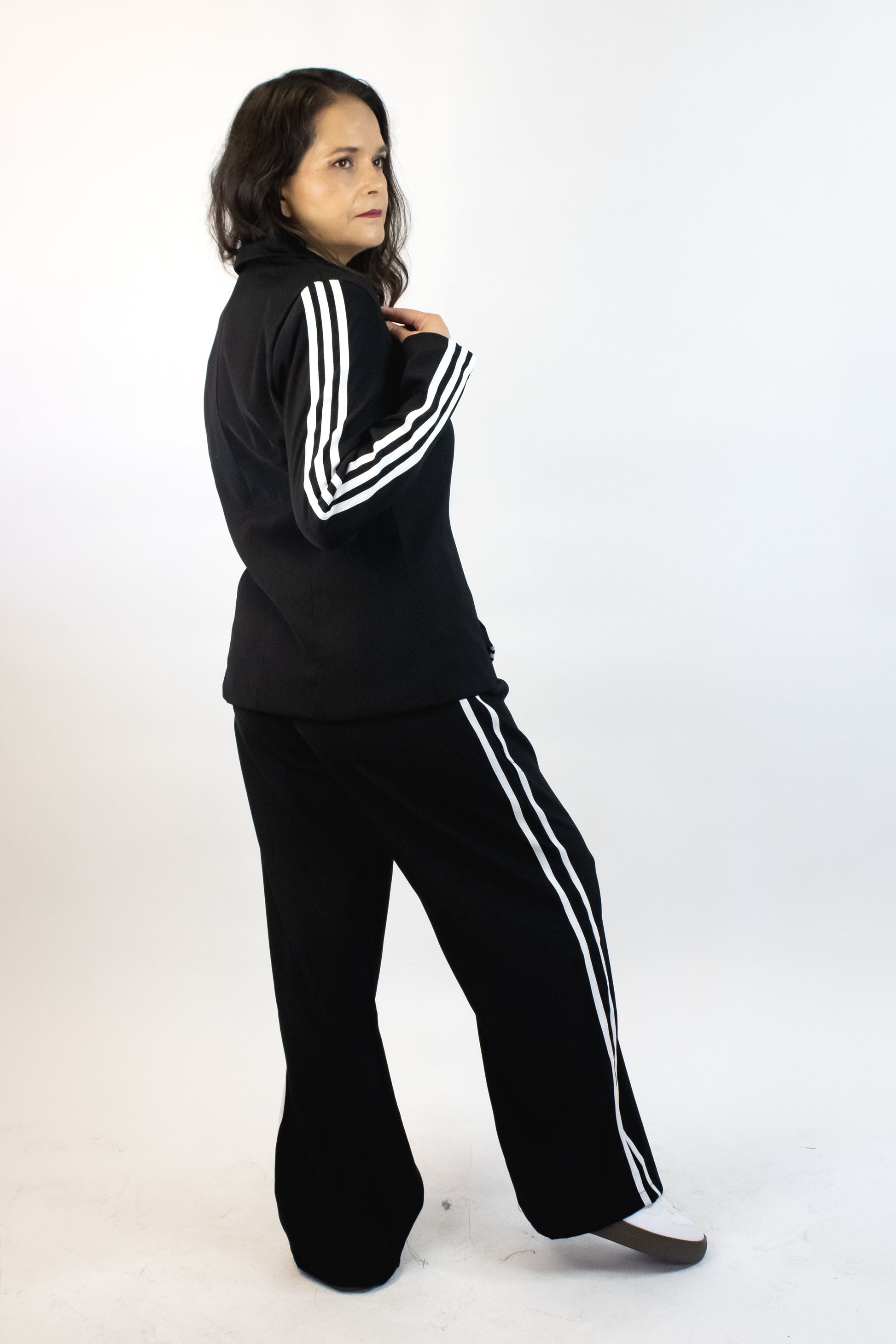 L807 Conjunto Saco con Rayas Laterales