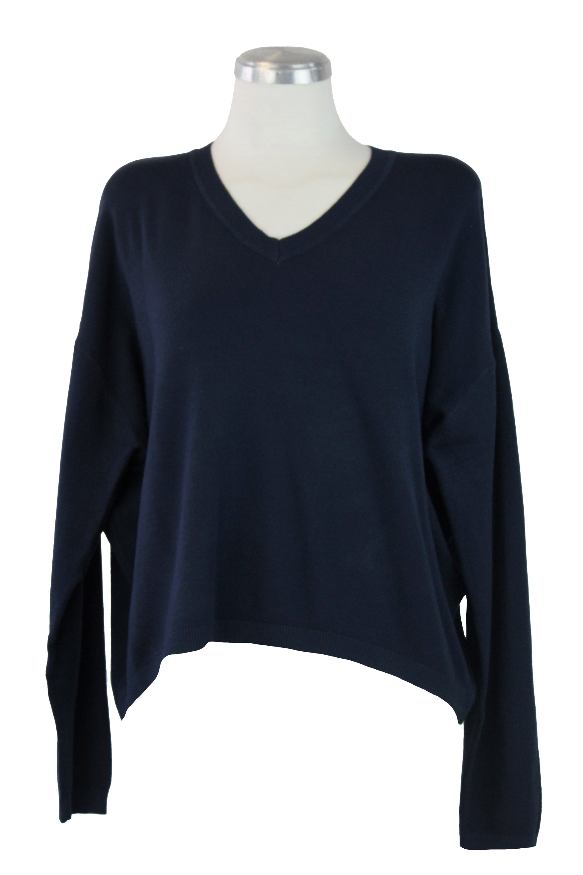 H19162 Suéter Liso Cuello V