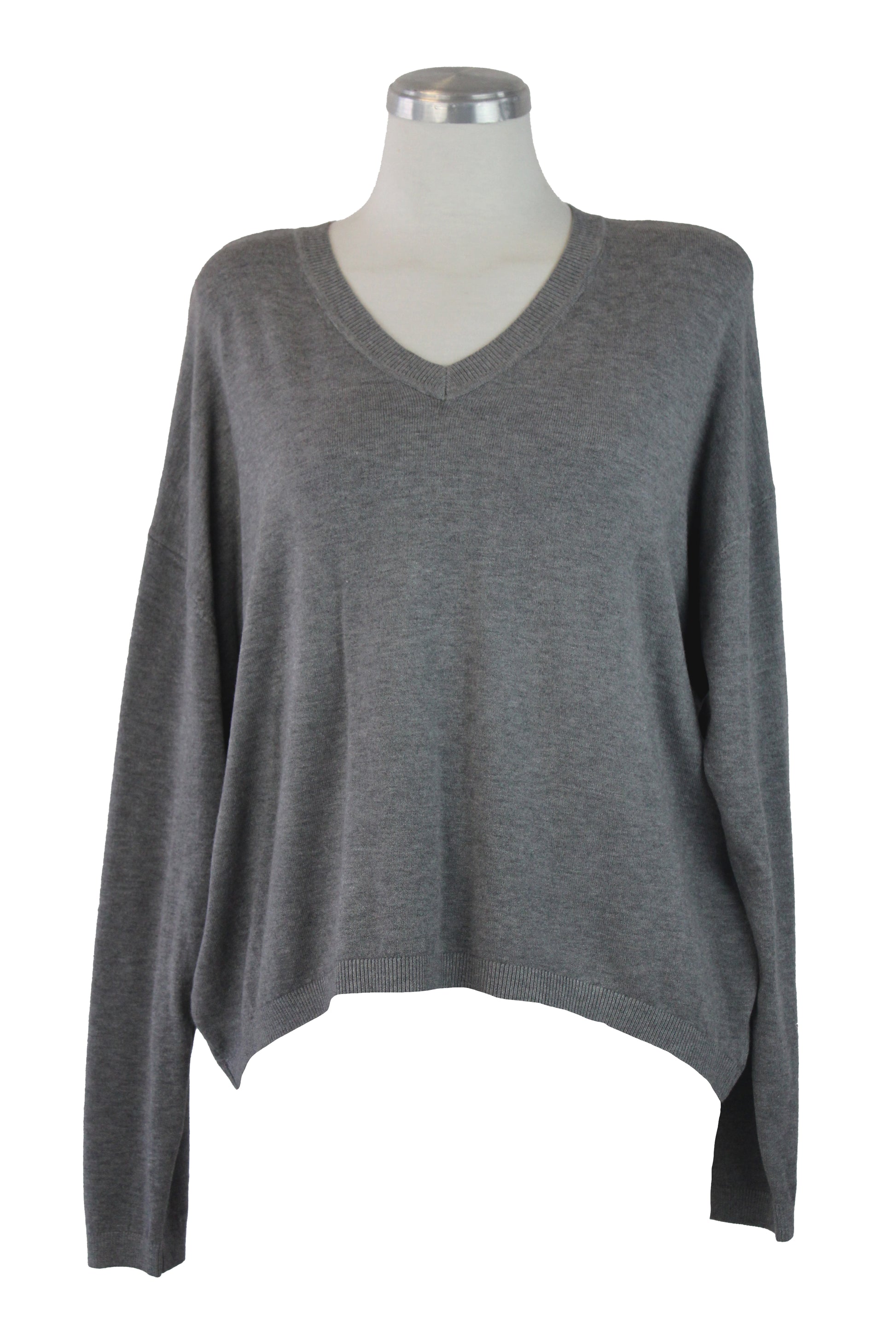 H19162 Suéter Liso Cuello V