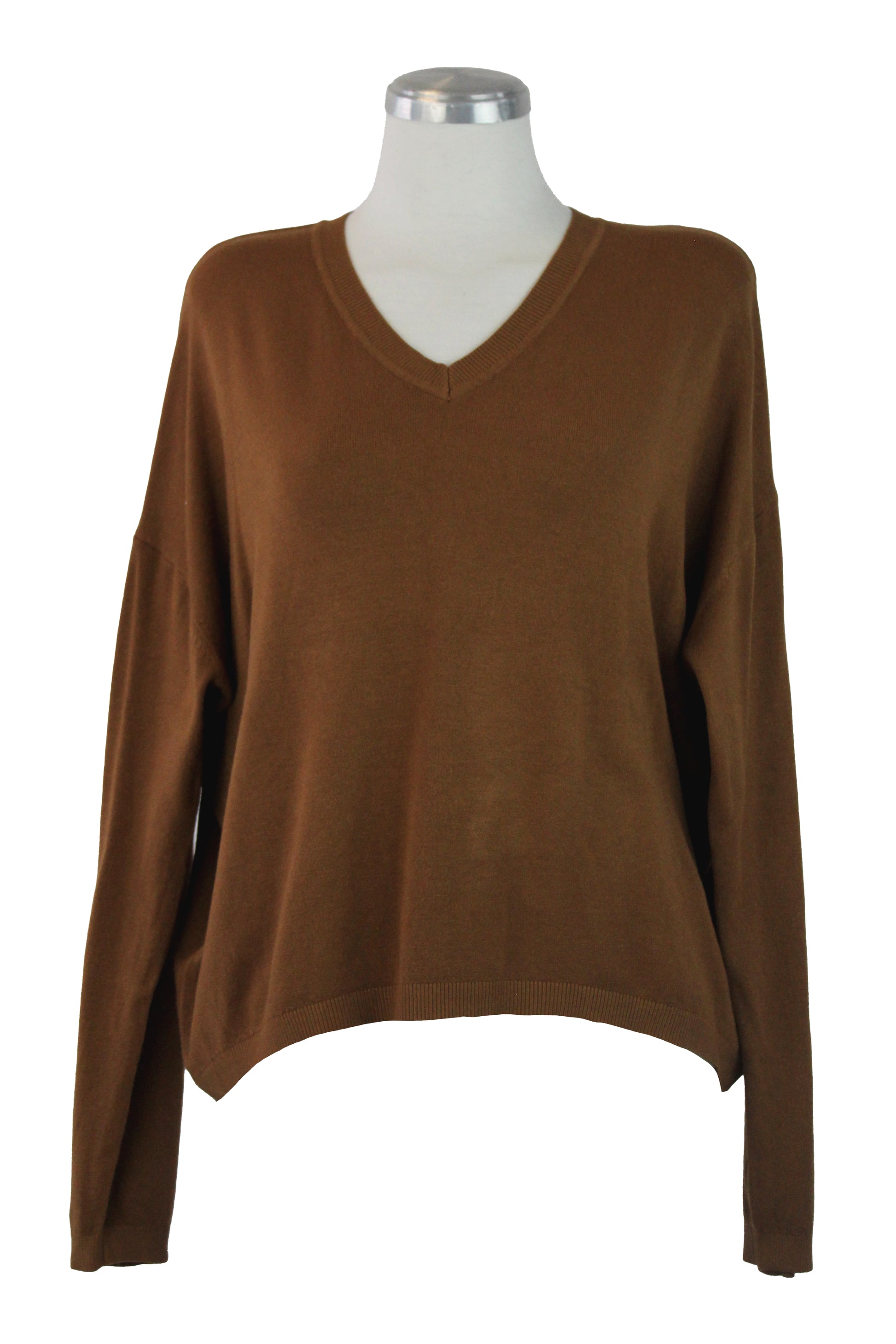 H19162 Suéter Liso Cuello V